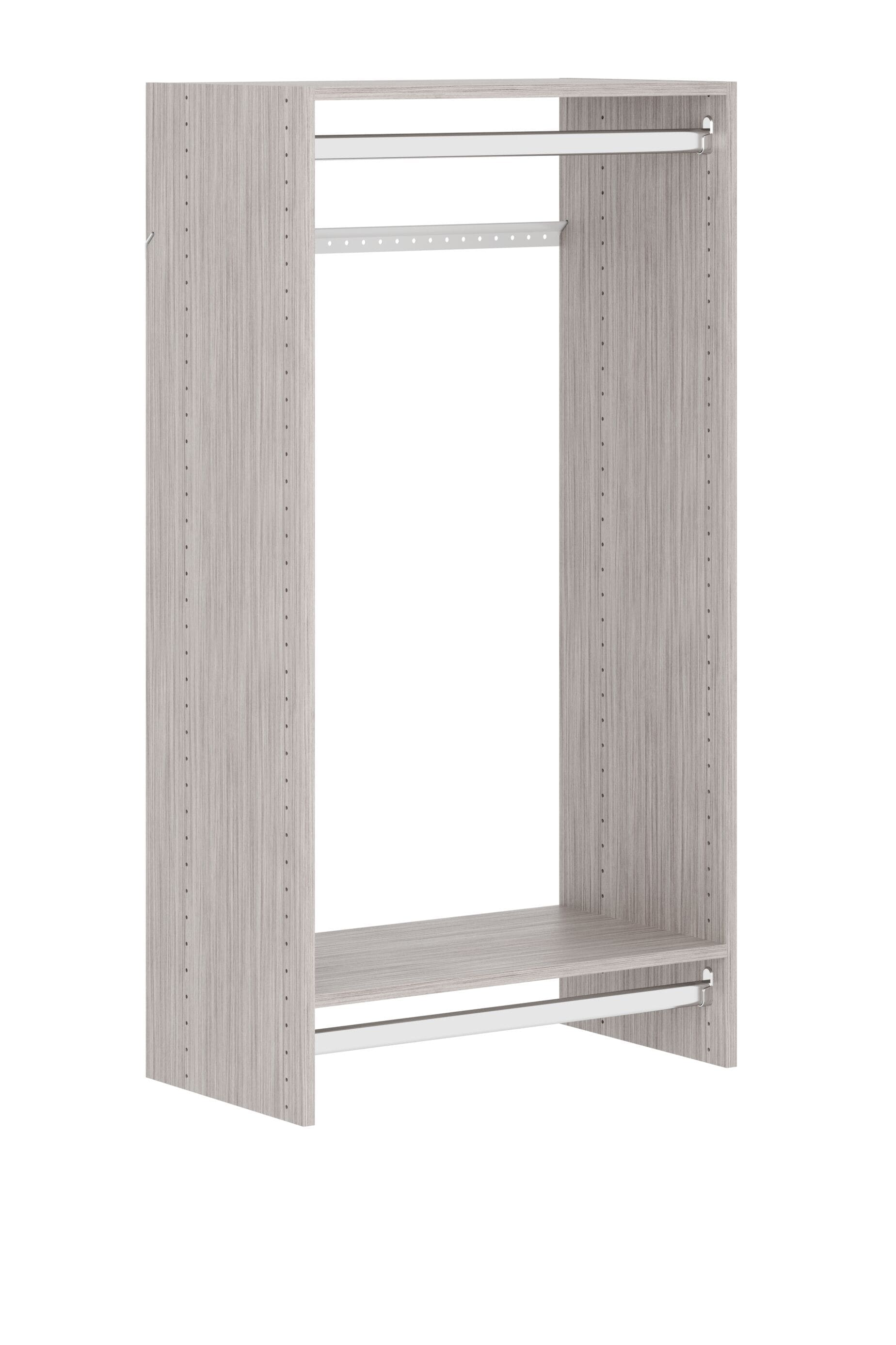 Easy Track 680099-CG 25.13-in W x 14-in D x 48-in H Weathered Grey Solid Wood closet tower