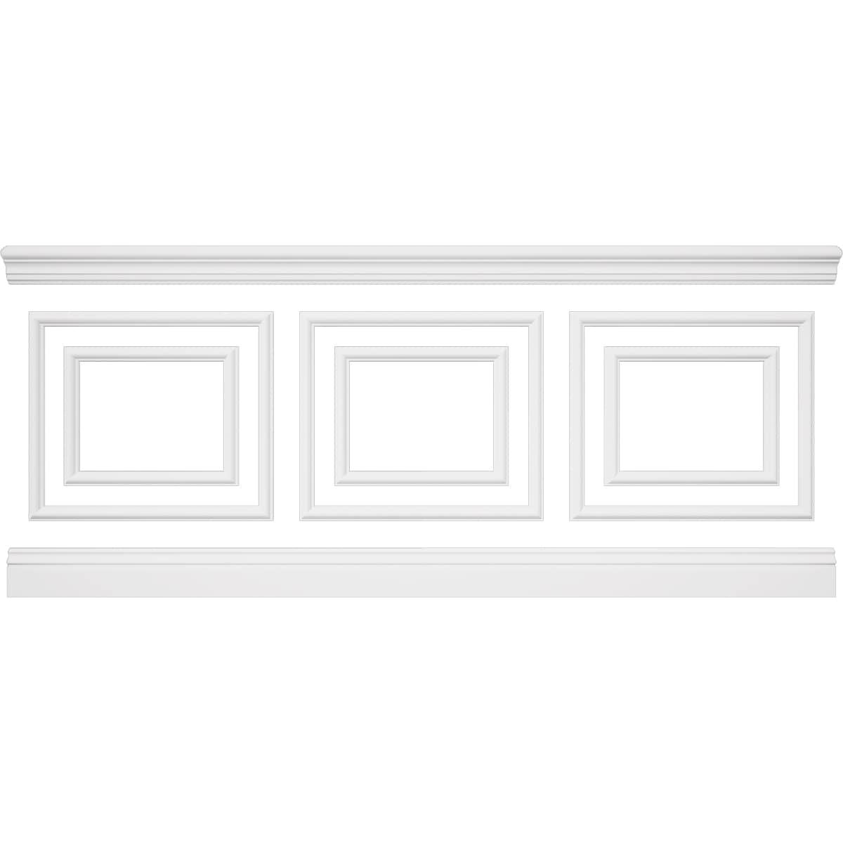 Ekena Millwork Smooth Off-white Polyurethane Wainscoting Wall Panel 8 -Pack