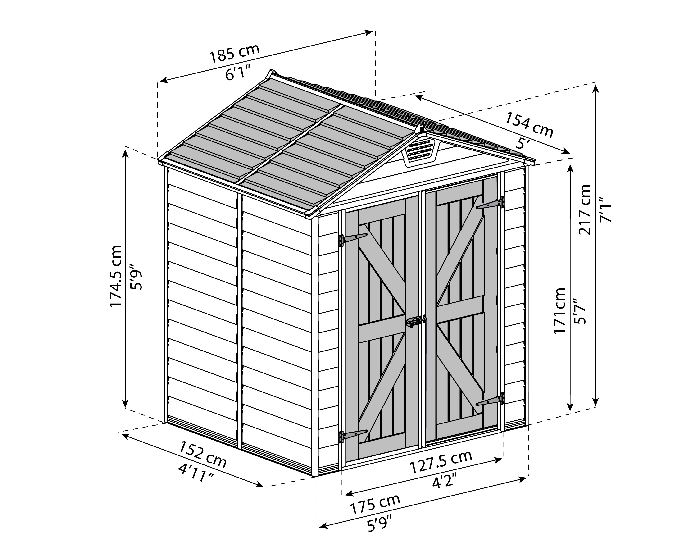 Canopia by Palram 703388 Vinyl-Resin-Storage-Buildings - View #3