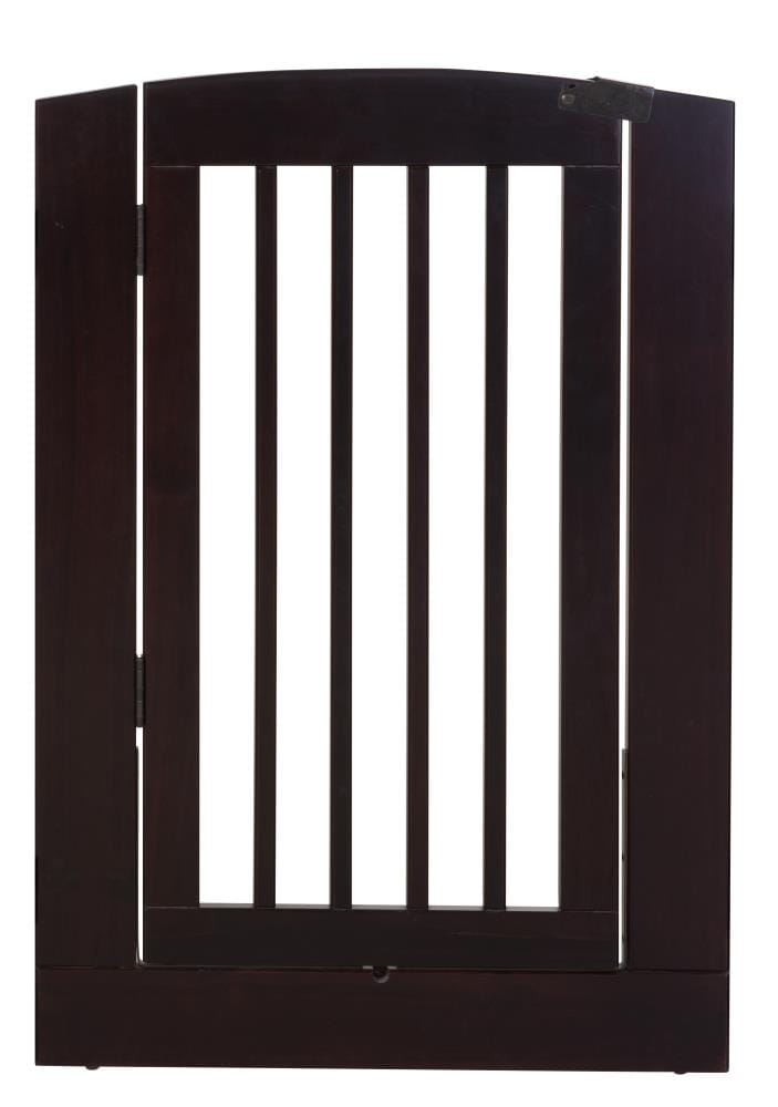 Camaflexi 193602 36-Inches H Freestanding Expandable Brown Wood Pet Gate