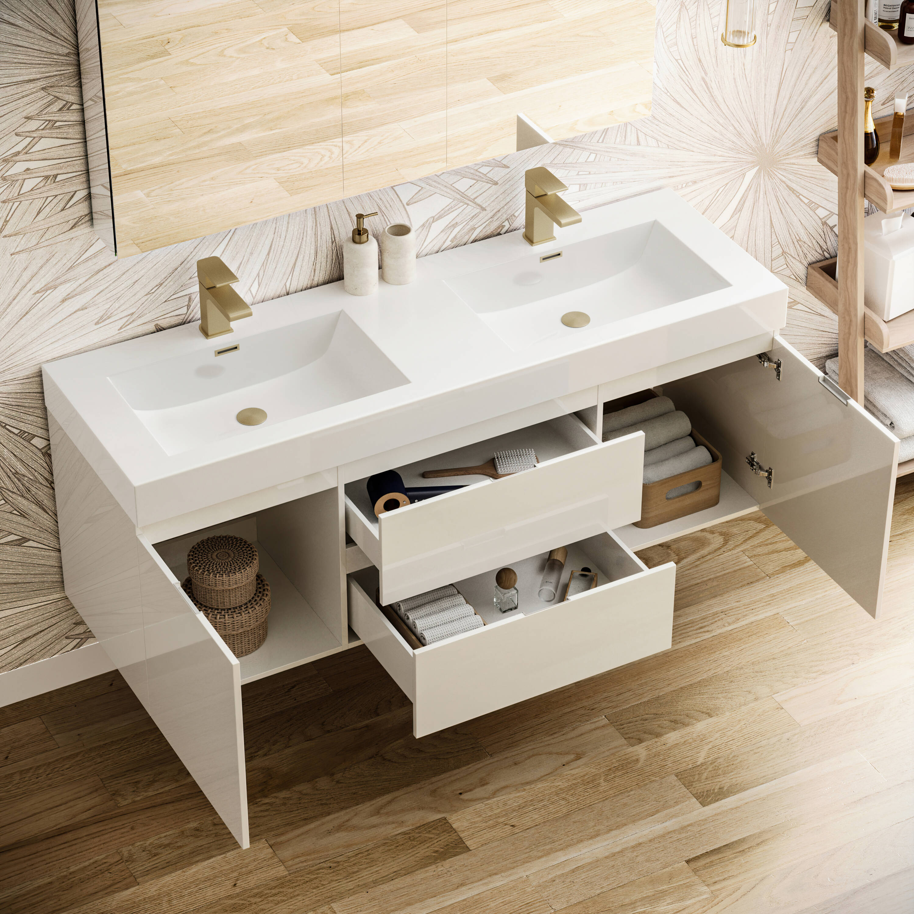 Fresca FVN8360WH-D Bath-Vanity-Combo - View #3