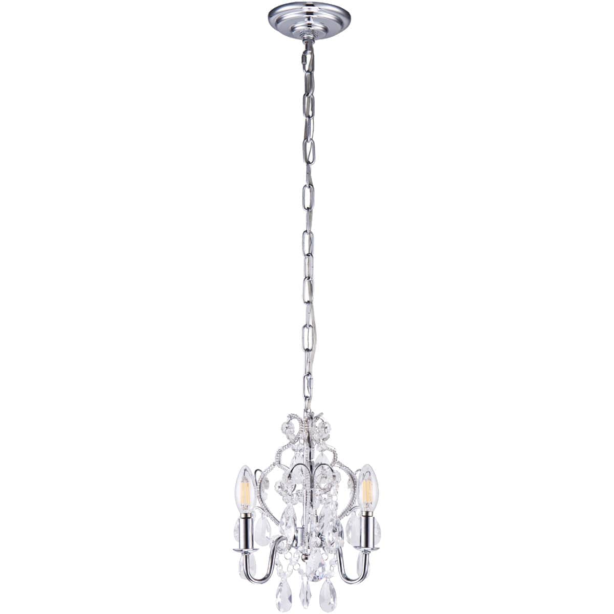 Elegant Lighting 1207959 Living District LD5019D9C Karter 3 Light 10 inch Chrome Pendant Ceiling Light