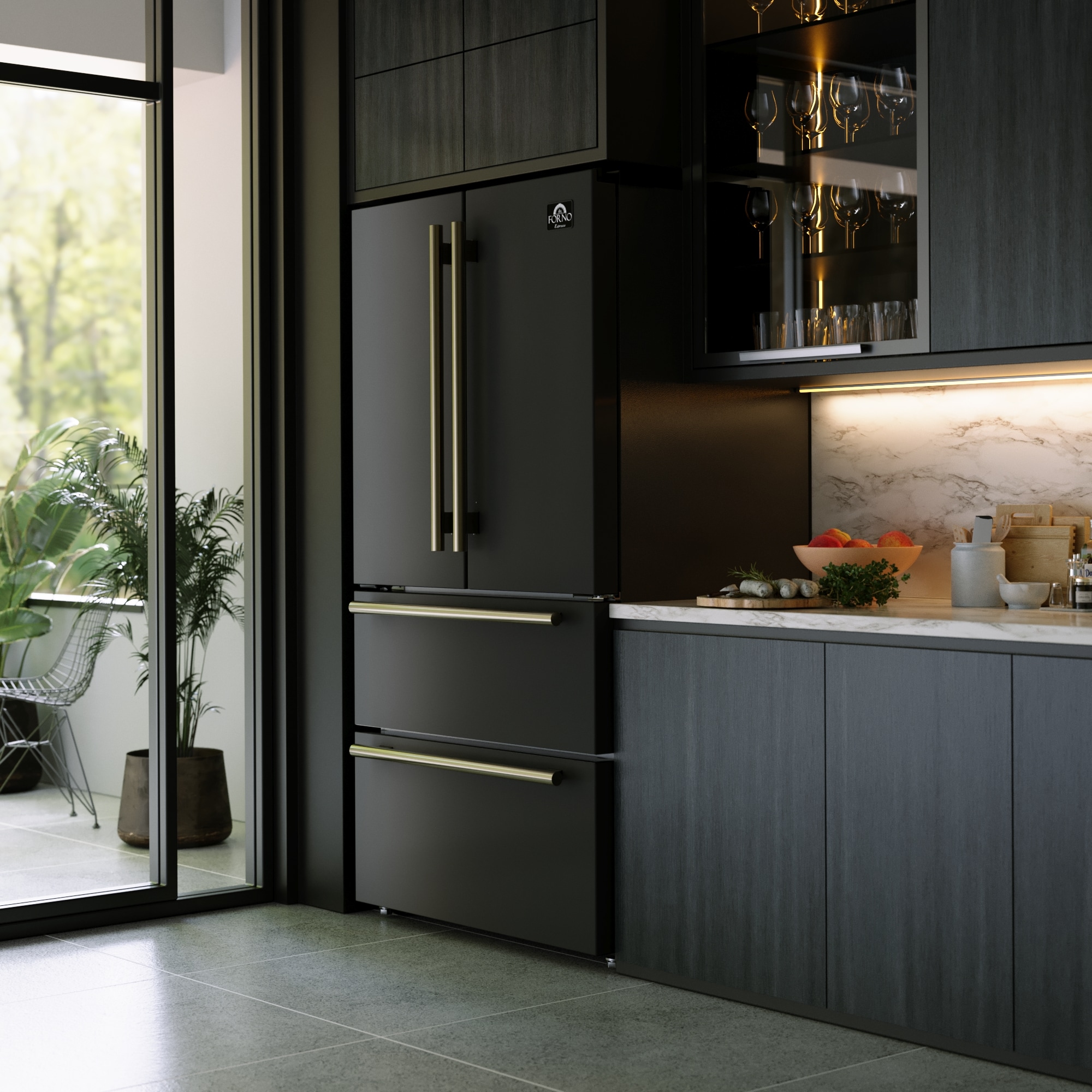 FORNO FFRBI1820-36BLK French-Door-Refrigerators - View #17