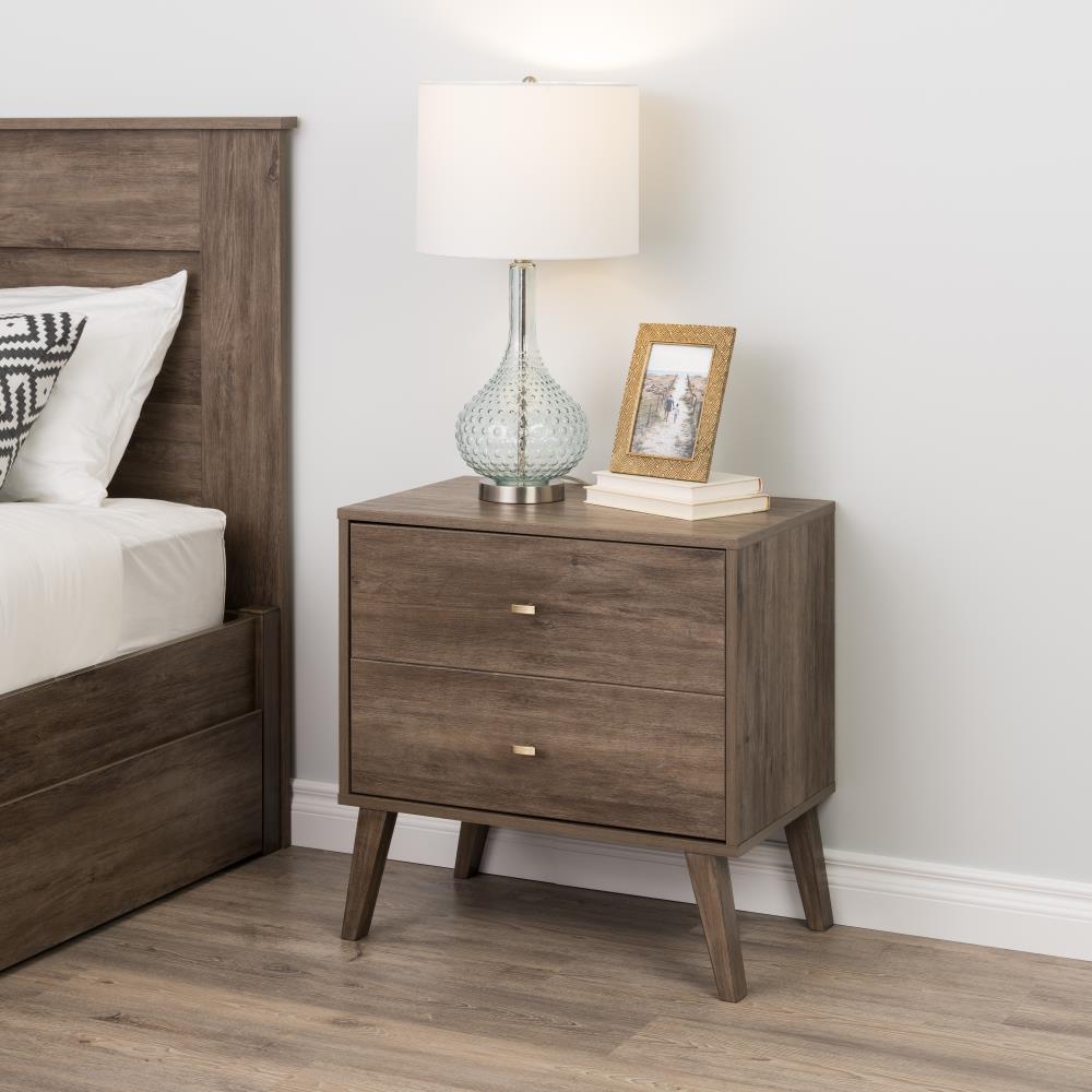 Prepac Milo Drifted Gray Nightstand - Coastal Style, Finished in ...