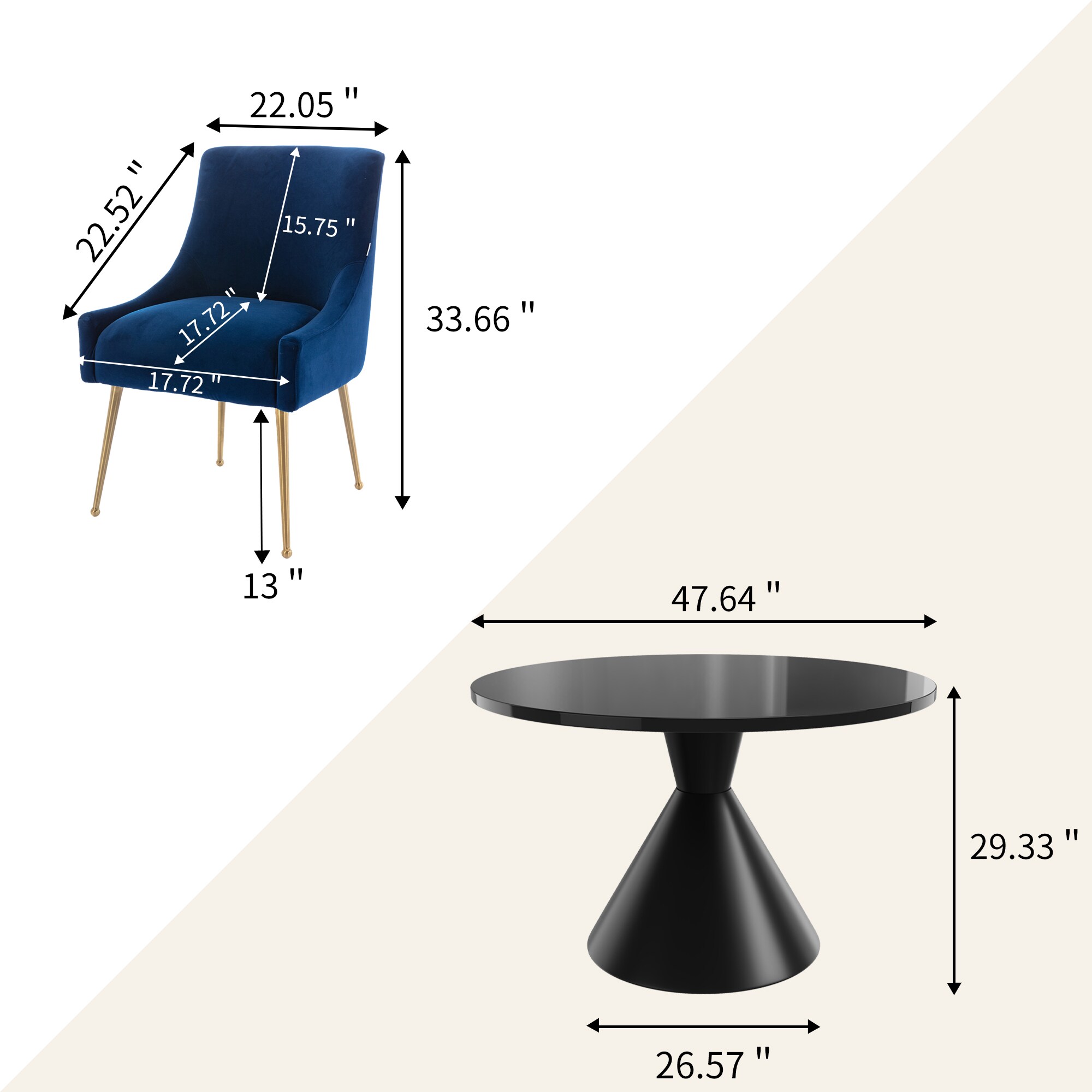 Clihome CL-RBT2-BBK700NY Dining-Sets - View #5