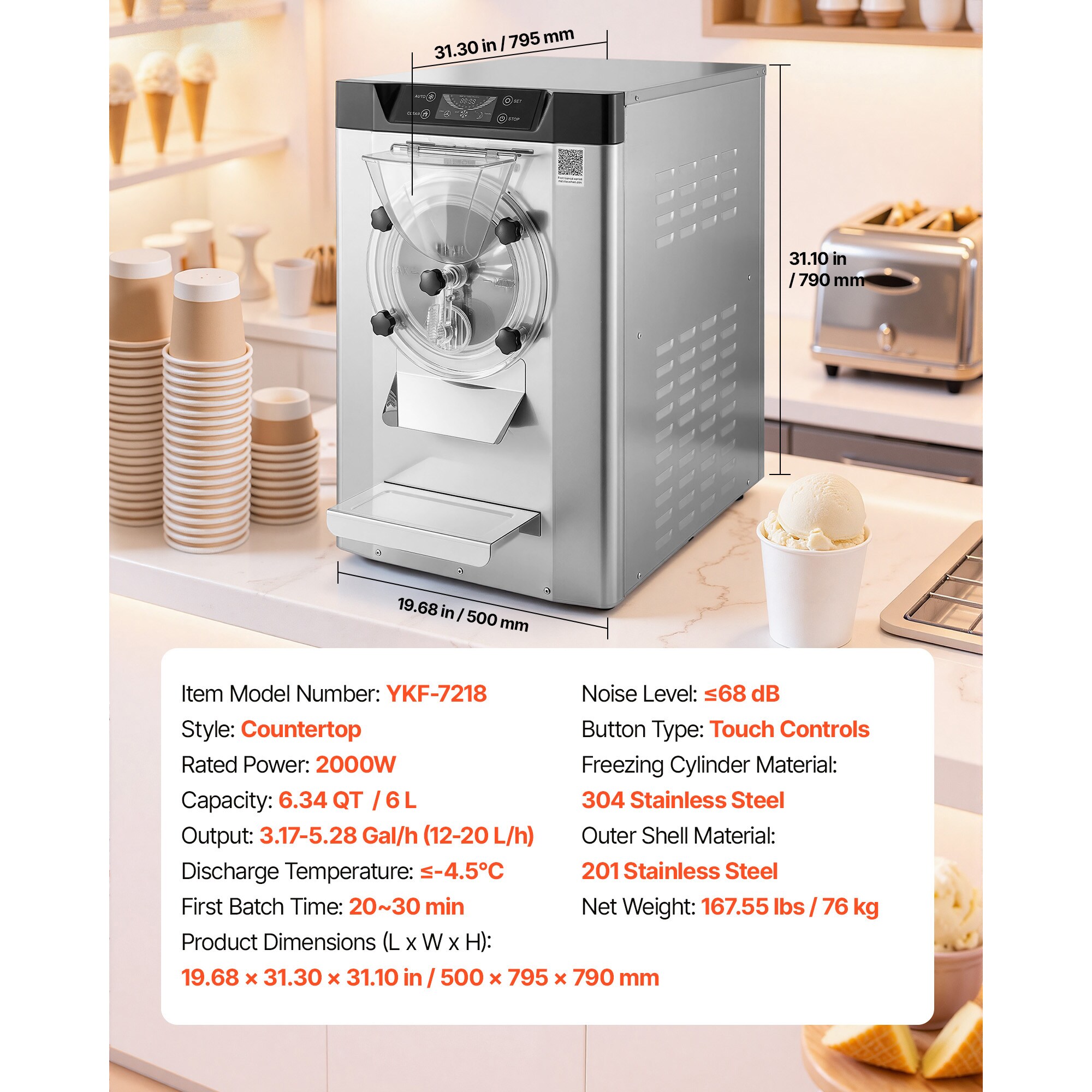 VEVOR SCSYYSYBQLJT14982V6 Frozen-Confection-Appliances - View #7