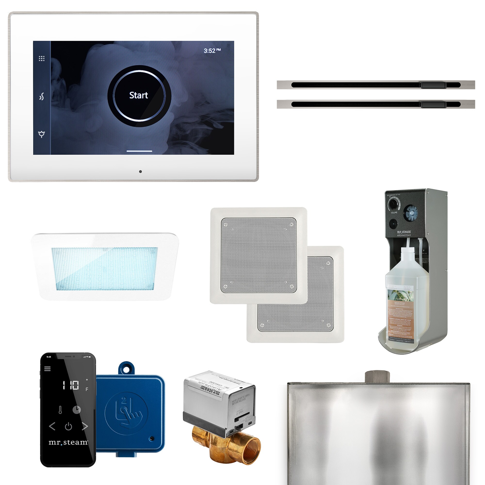 Mr. Steam XDRMWHXLBN 492-watt White Brushed Nickel Steam Generator Control Kit