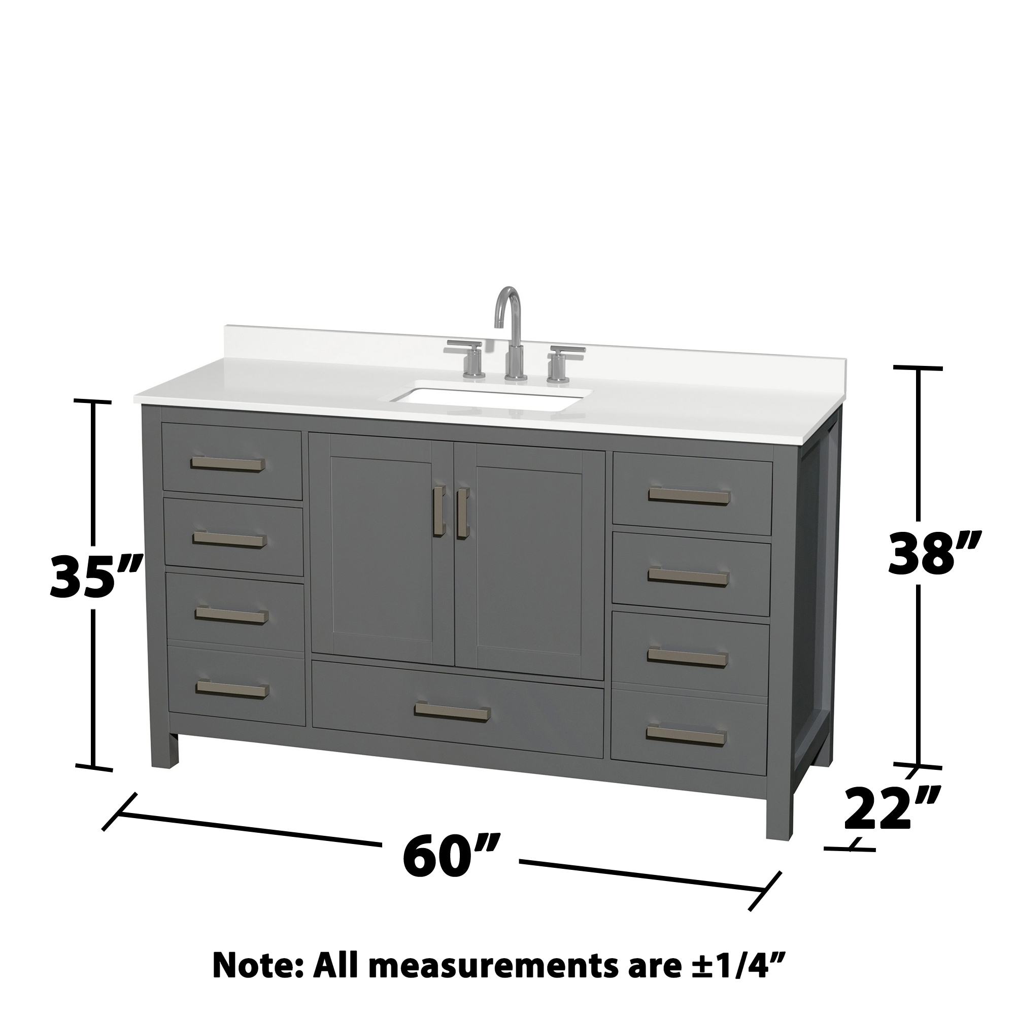 Wyndham Collection WCS141460SKGWQUS3M58 Bath-Vanity-Combo - View #5
