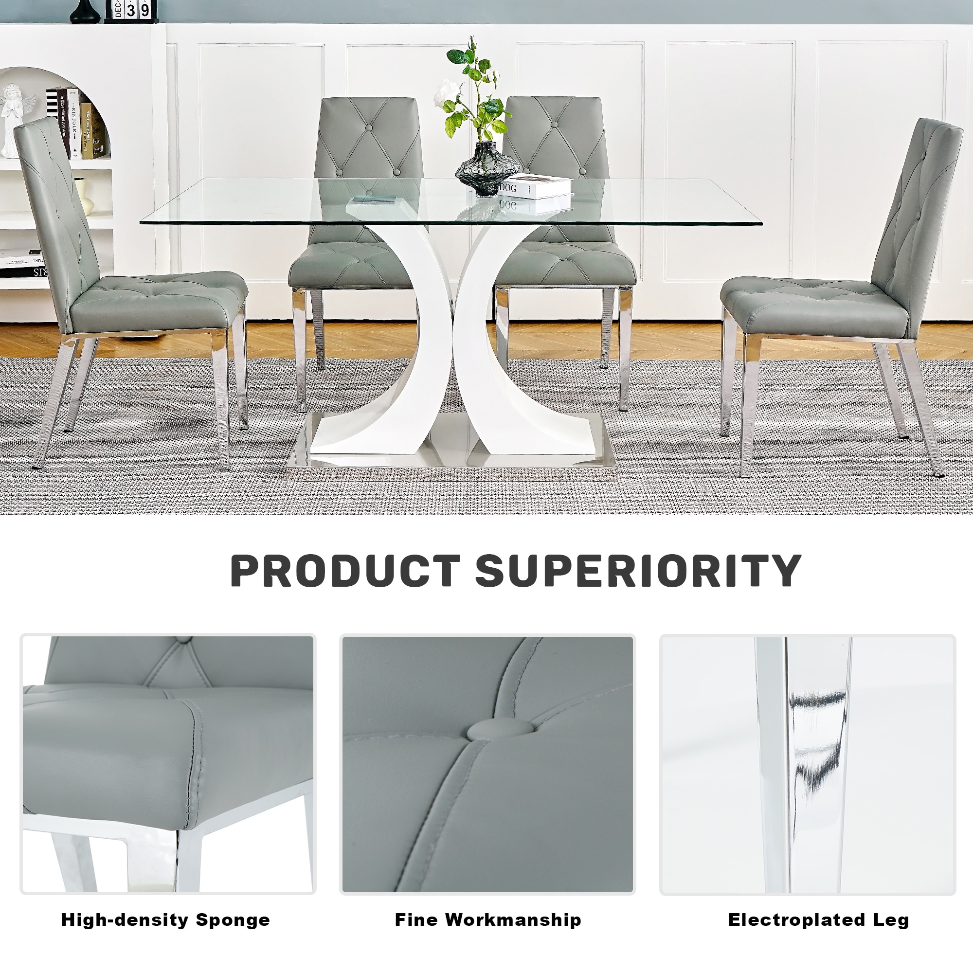 SINOFURN SYA290020GY Dining-Chairs - View #7