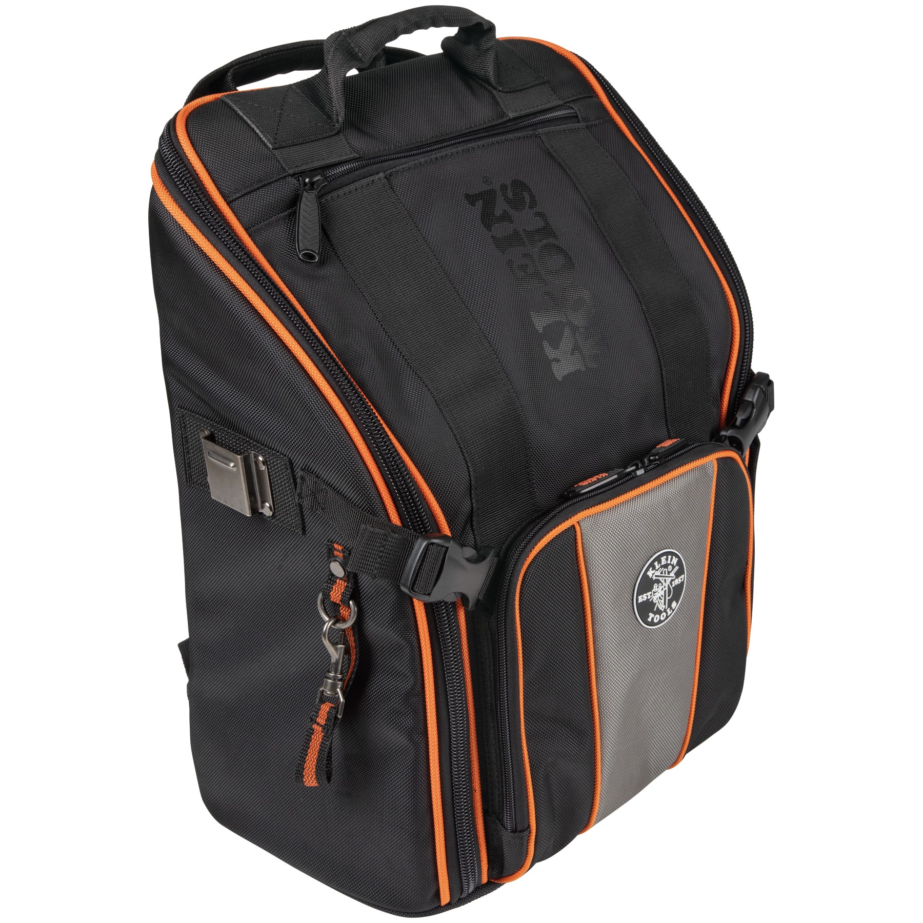 Klein Tools MODbox Black Ballistic Nylon 14.5-in Zippered Backpack in the  Tool Bags department at