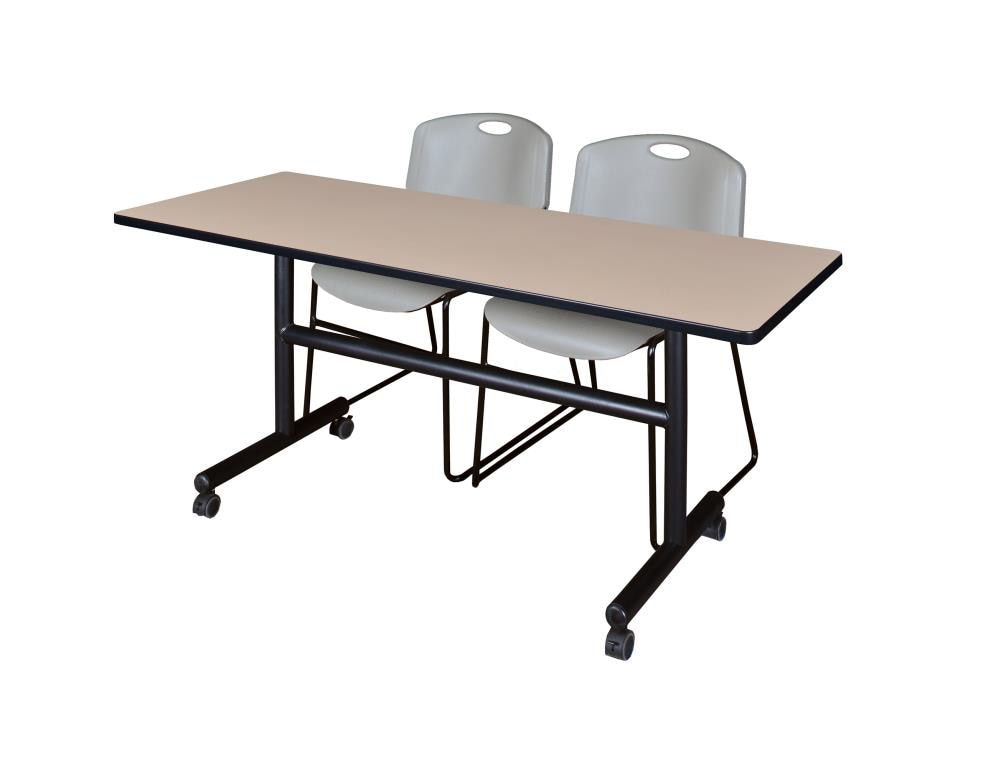 Regency MKFT6030BE44GY Training Off-white 4-Person Training Table (60-in W x 29-in H)