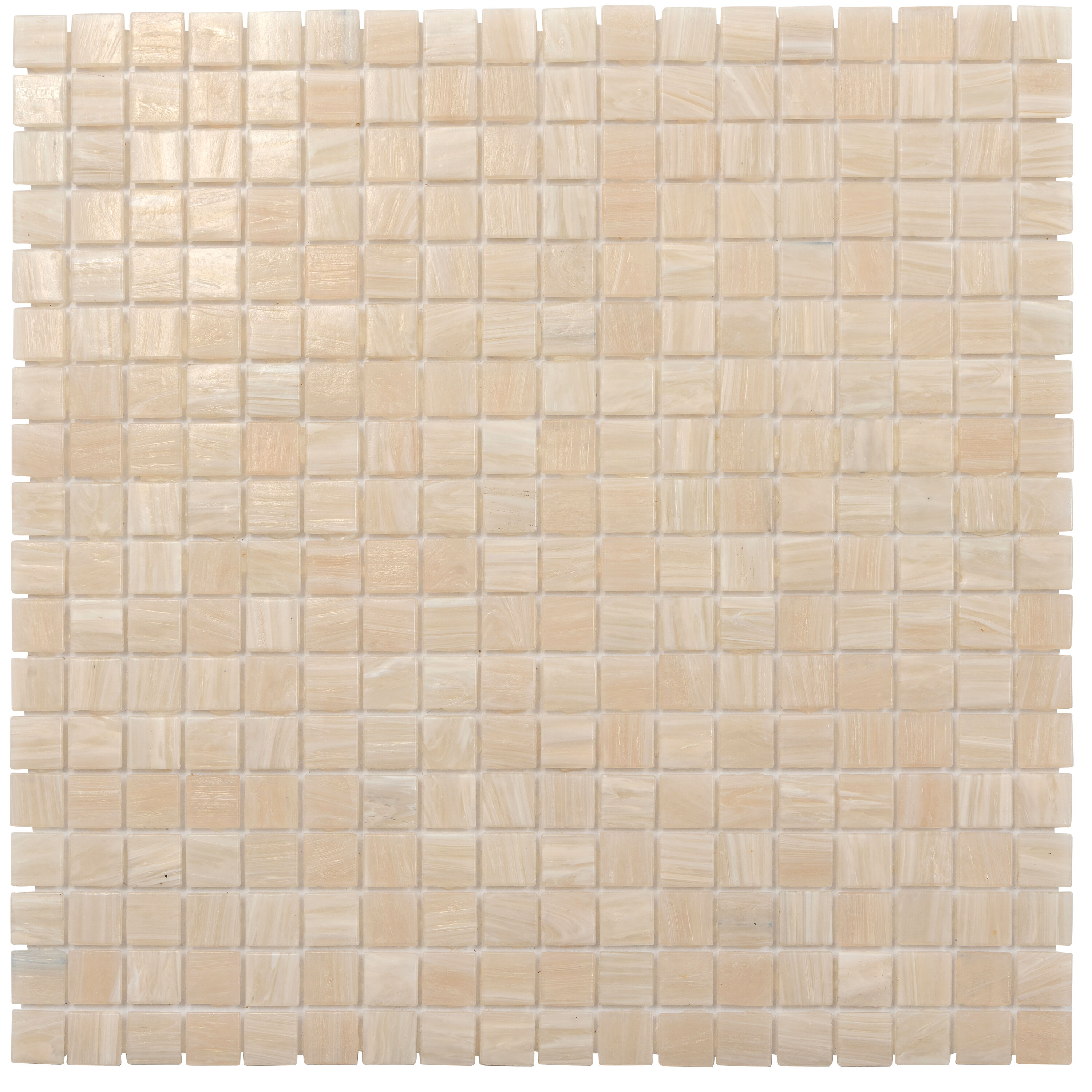 Beige Iridescent Glass Mosaic Tile for Walls and Floors
