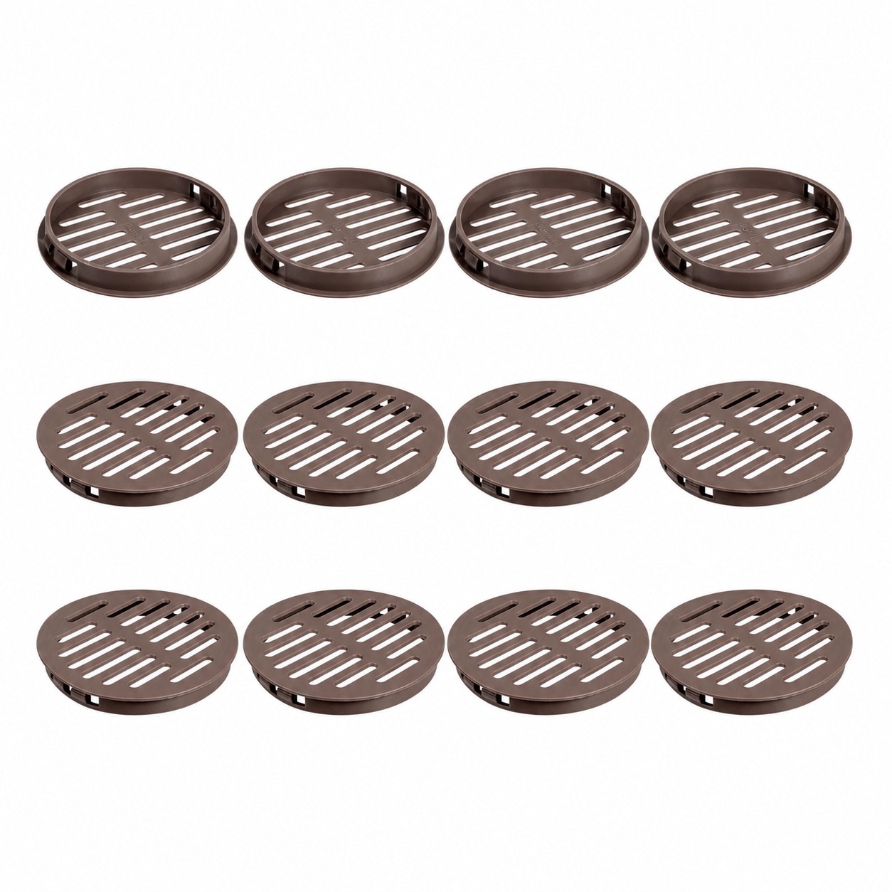 Aoibox  12 Pack 3 15 in Round Plastic Soffit Air Vents with Mesh Louver Design for Cabinet Kitchen Bathroom Unit