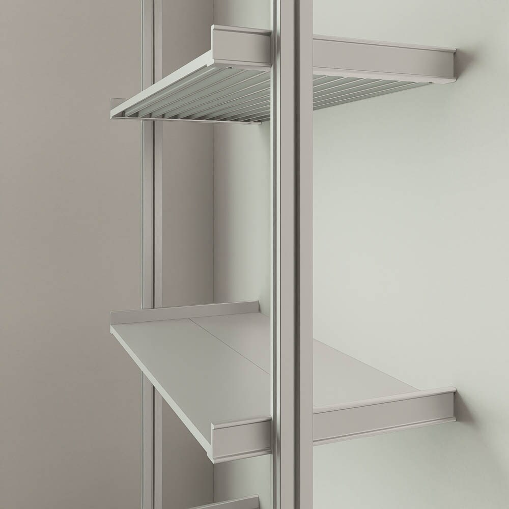 Modern Shelving ALUMPAL-1224-SS Wall-Mounted-Shelving - View #3