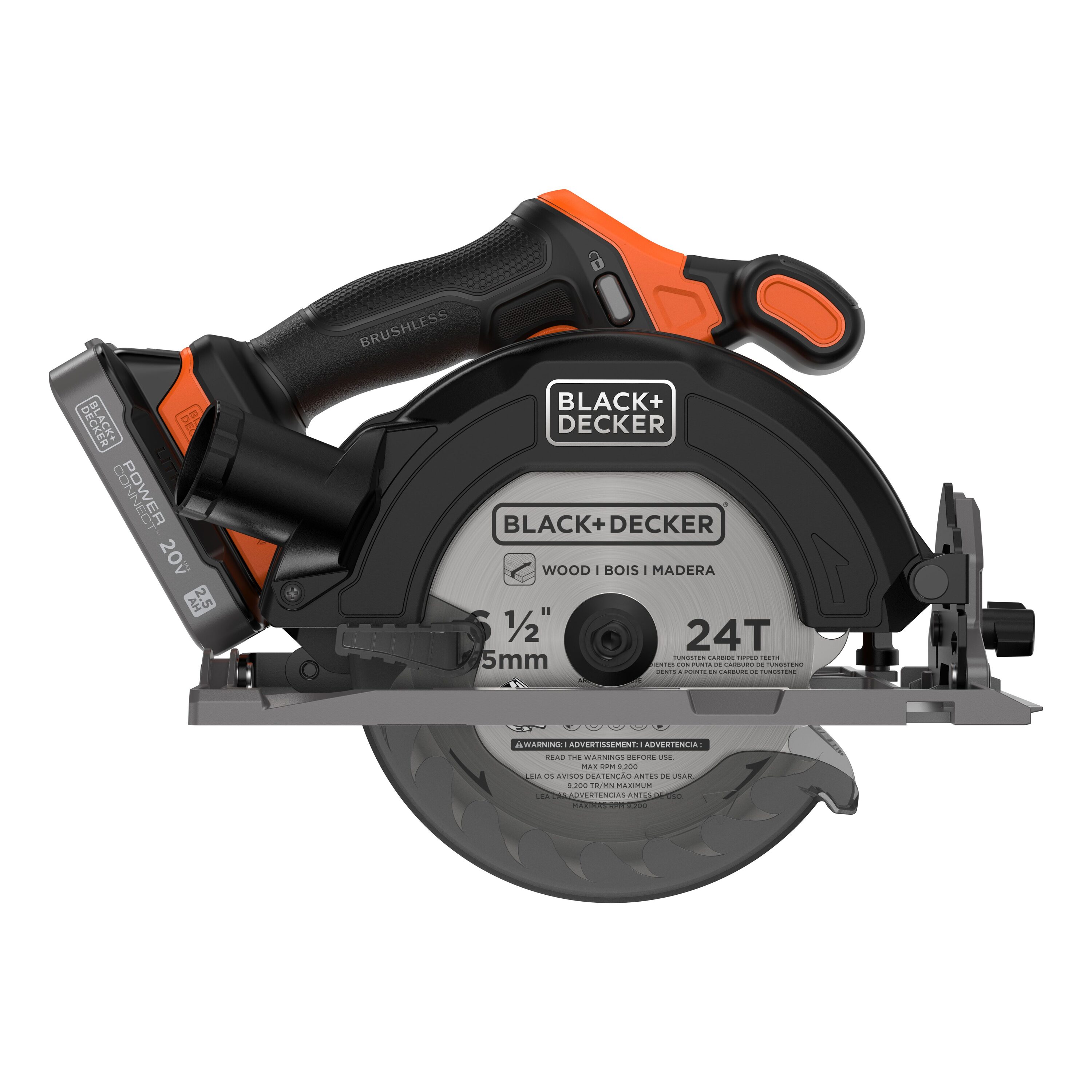 BLACK+DECKER 20V MAX POWERCONNECT Cordless Brushless 6-1/2 in. Circular Saw Battery and Charger Not Included