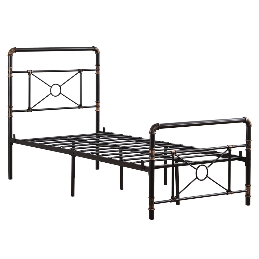 Winado Bed Frame Black Twin Metal Bed Frame At Lowes.com