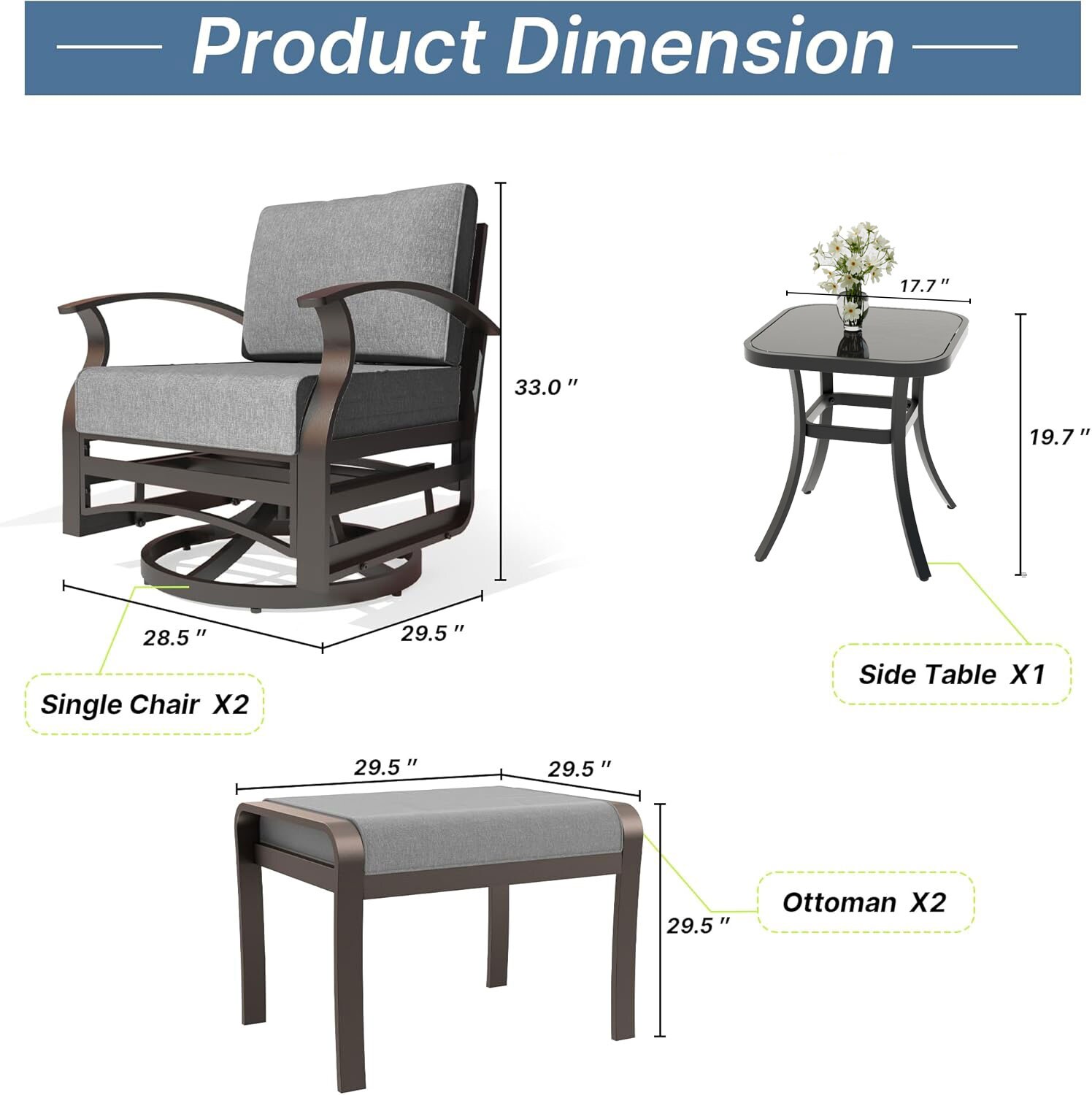 ALAULM LS-SRJD-GREY Patio-Conversation-Sets - View #3
