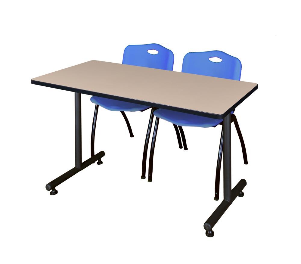 Regency MKTRCT4830BE47BE Training Off-white 4-Person Training Table (48-in W x 29-in H)
