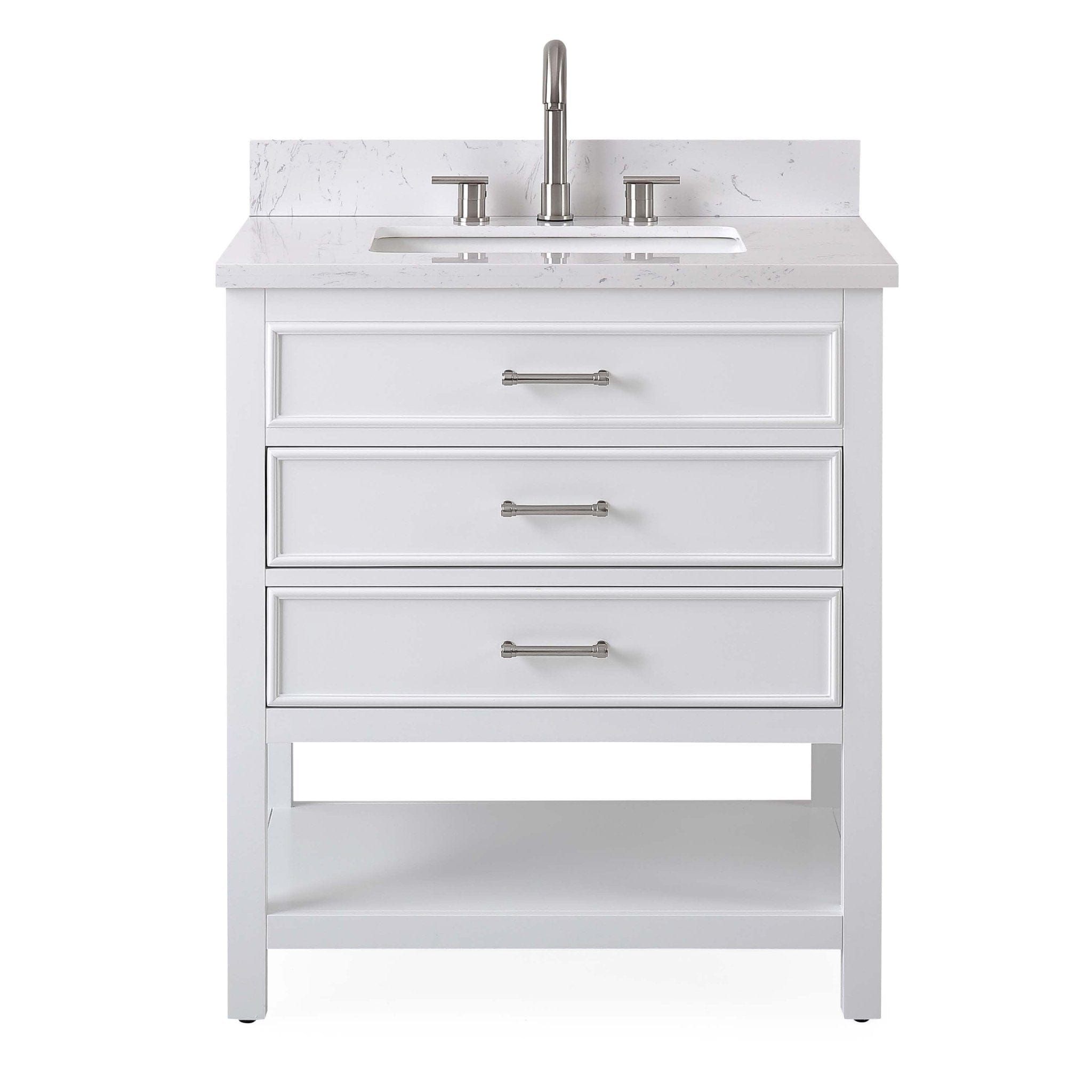 Tennant Brand 30 inch Felton White Modern Single Sink Bathroom Vanity