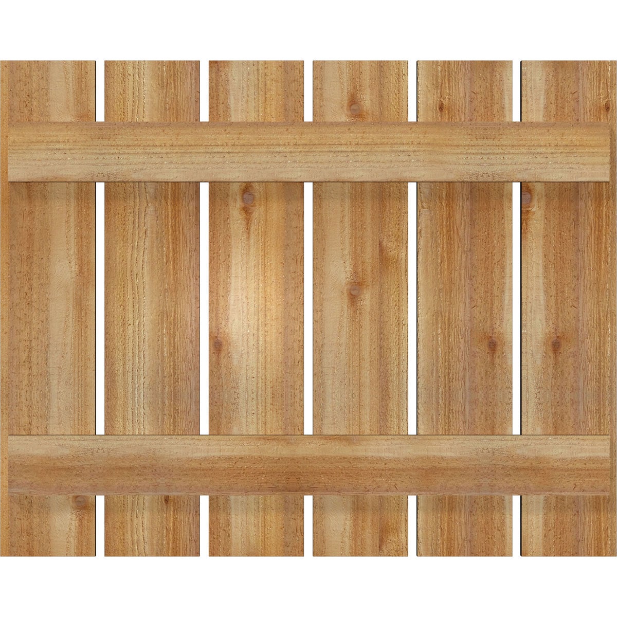 Ekena Millwork 2-Pack 34.75-in W x 28-in H Unfinished Board and Batten Spaced Wood Western Red cedar Exterior Shutters