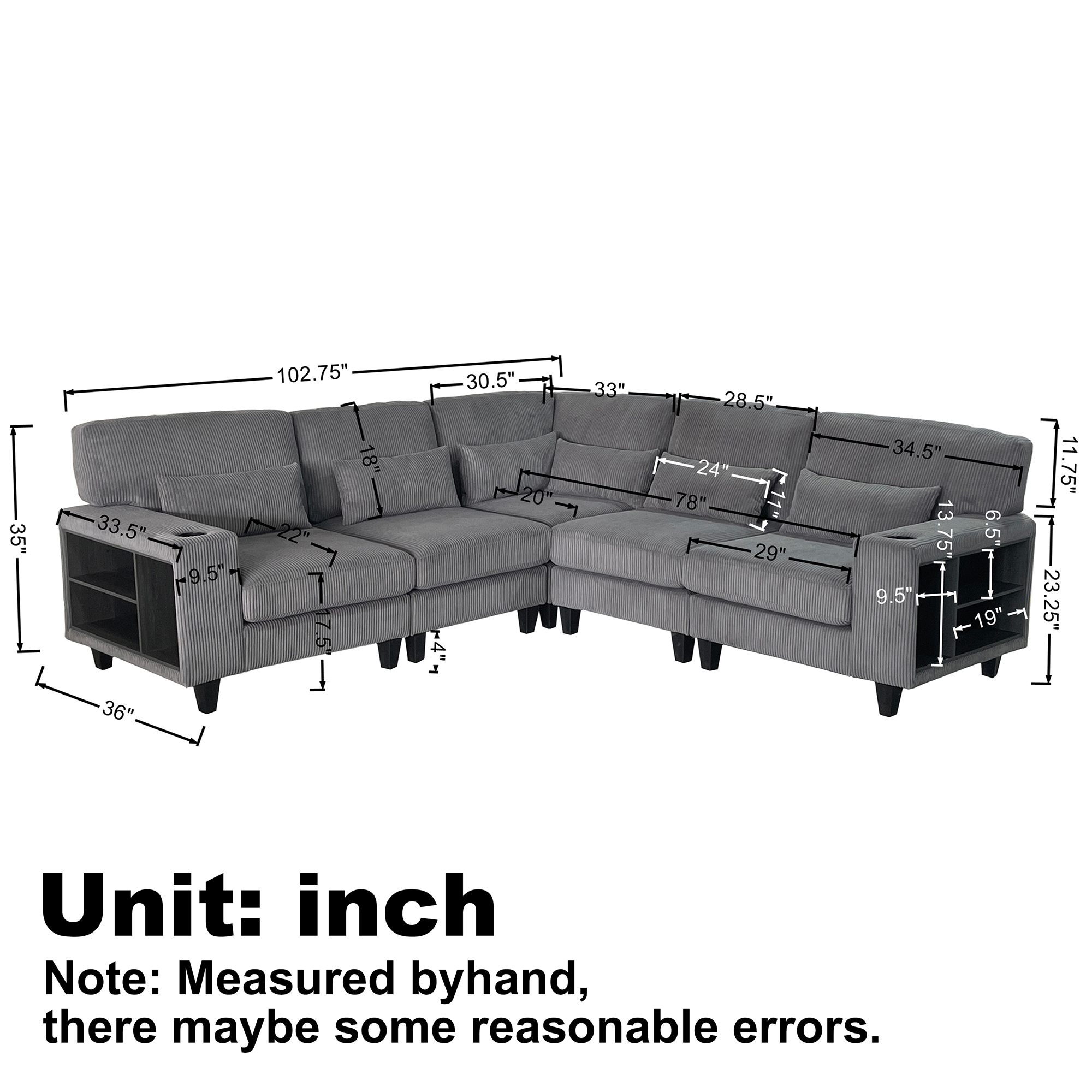 SINOFURN SYA020312BK Sofas-Loveseats - View #3