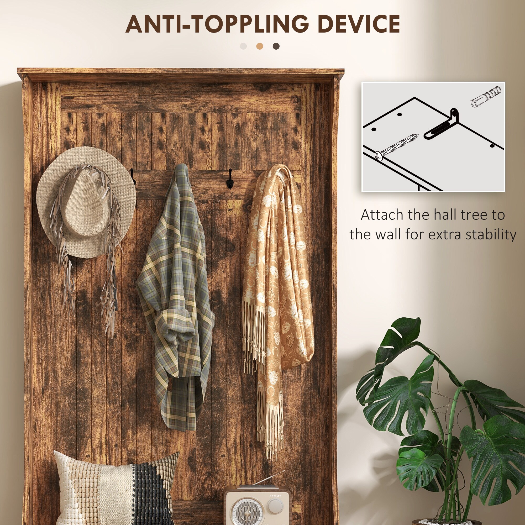 HomCom 831-181V80RB Hall-Trees - View #4