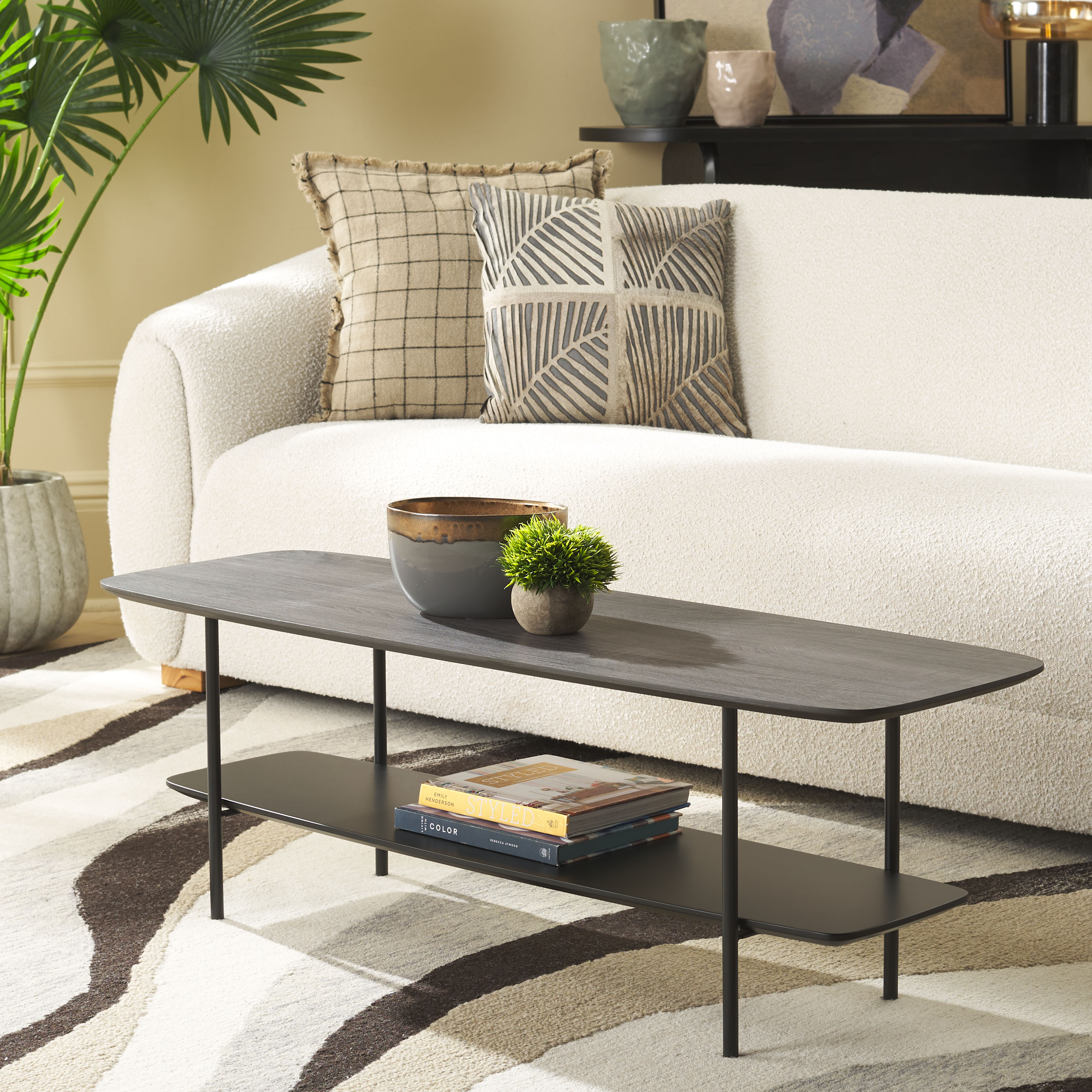 Safavieh COF4220C Powder Coating MDF Modern Coffee Table with Storage