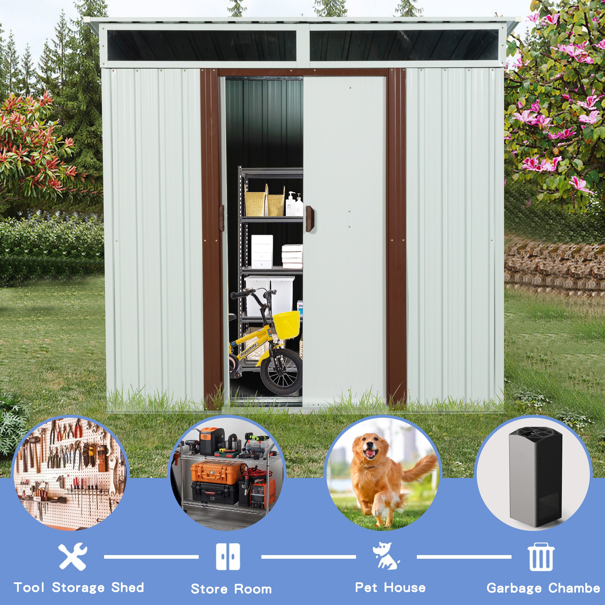 Xspracer ML-OS142 Metal-Storage-Buildings-Sheds - View #4