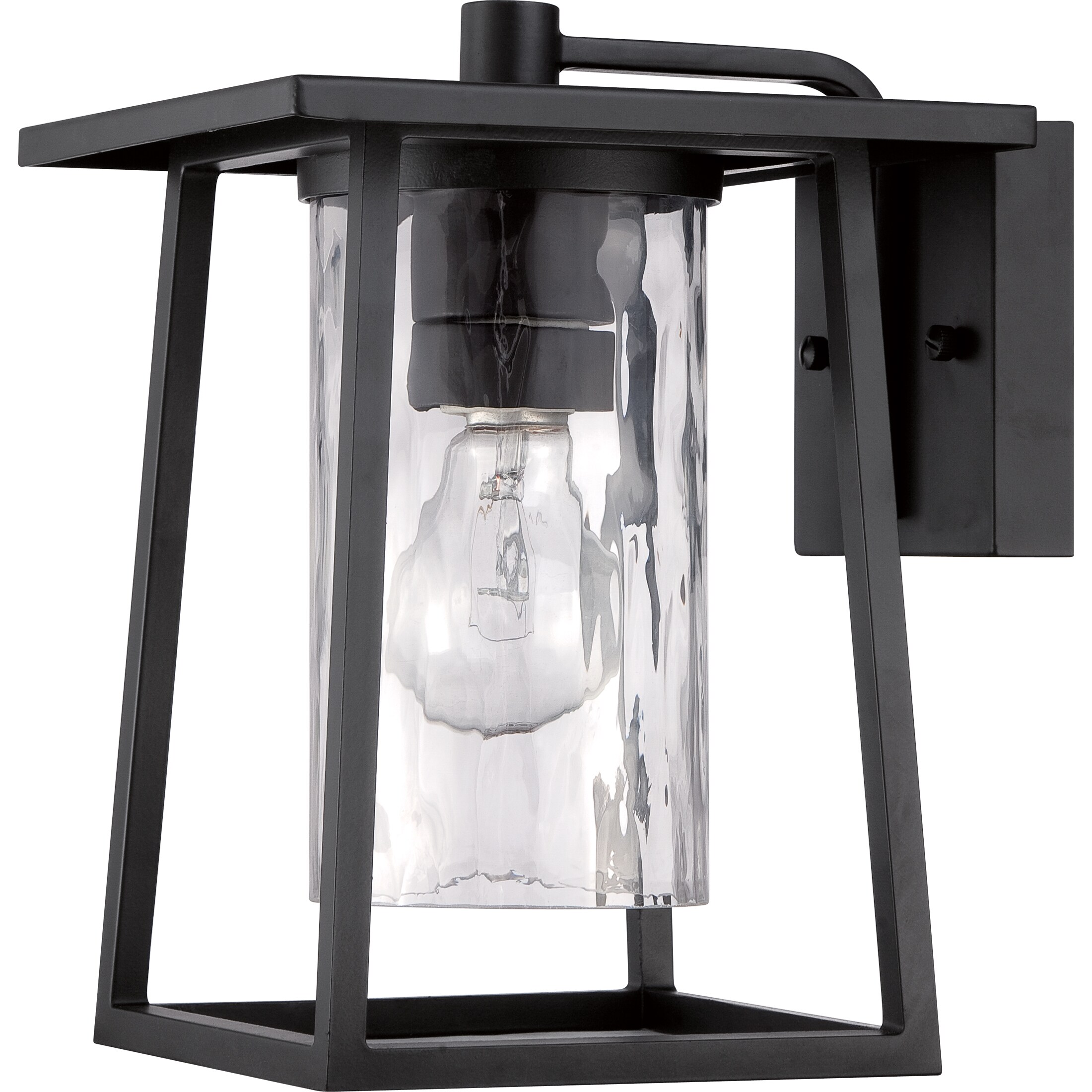 Quoizel Lodge 10-in H Mystic Black Medium Base (E-26) Outdoor Wall Light Quoizel Lodge 10-in H Mystic Black Medium Base (E-26) Outdoor Wall Light