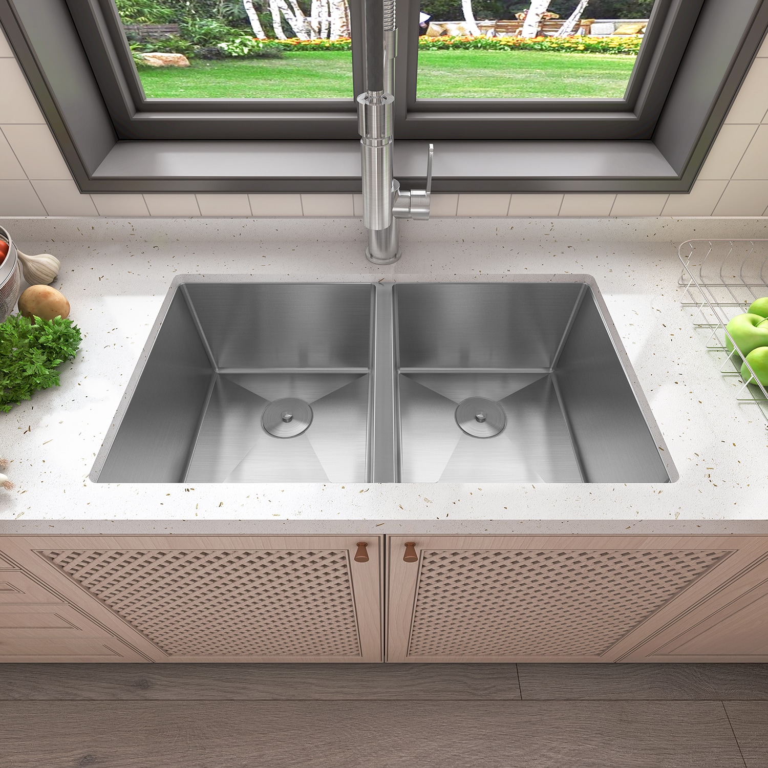 Sinber HU3219D-S Kitchen-Sinks - View #2