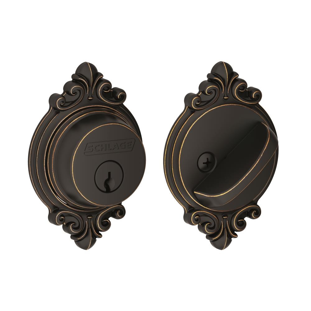 Schlage B60BRK716 B60 Series Aged Bronze Single Cylinder Deadbolt