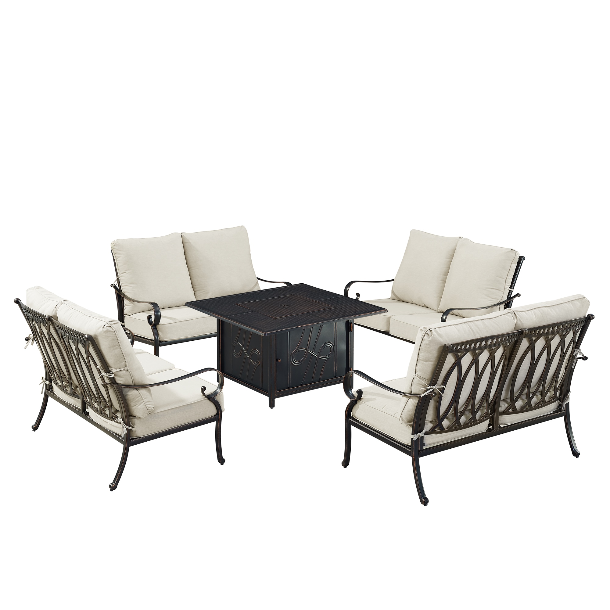Oakland Living RICA4LSREGISLGCU Patio-Conversation-Sets - View #4