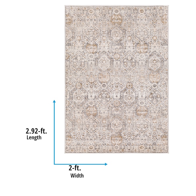 allen + roth Hague 2 X 3 (ft) Gray Indoor Abstract Area Rug in the Rugs ...