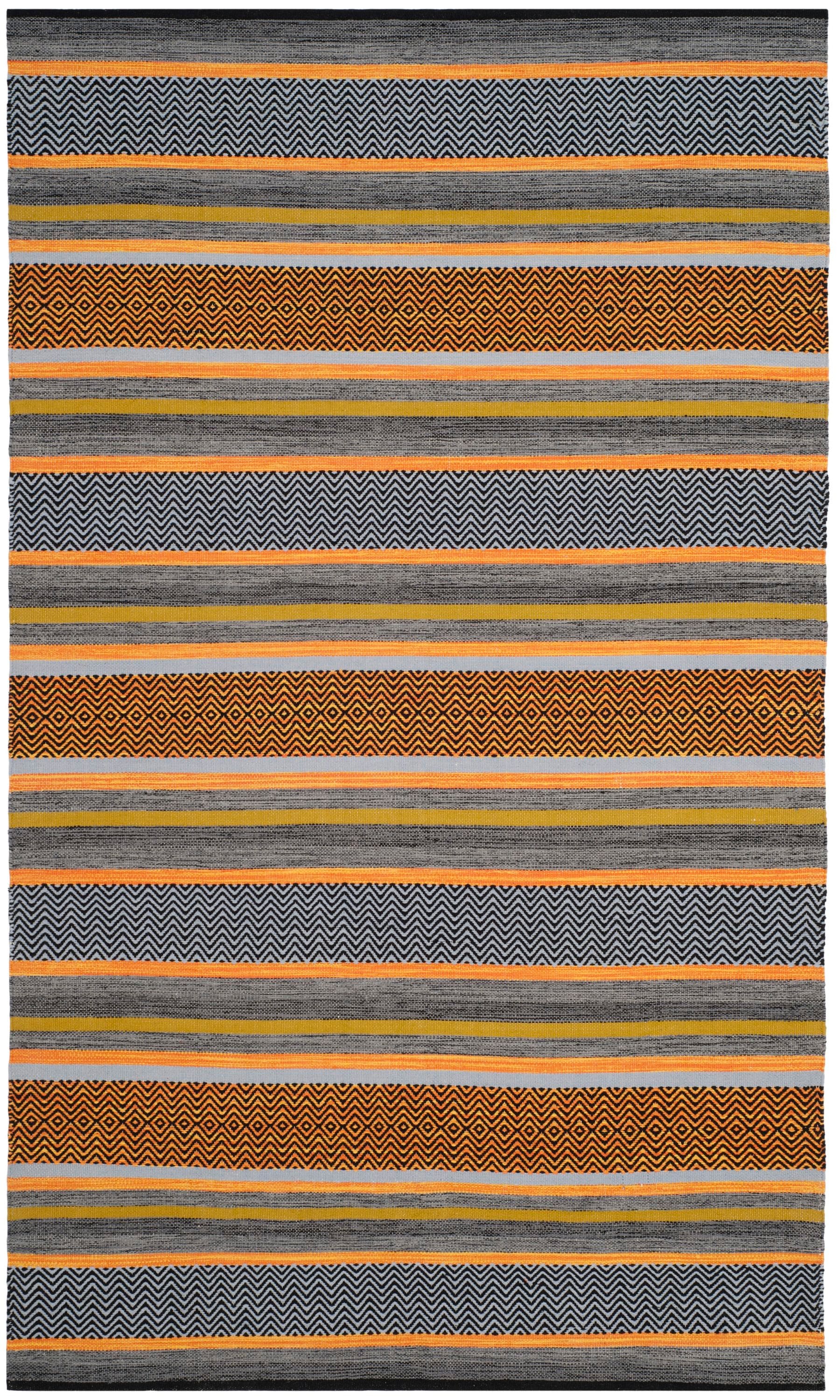 Safavieh MTK212A-5 Montauk Hyams 5 x 8 (ft) Cotton Navy/Multi Rectangular Indoor Stripe Coastal Area rug
