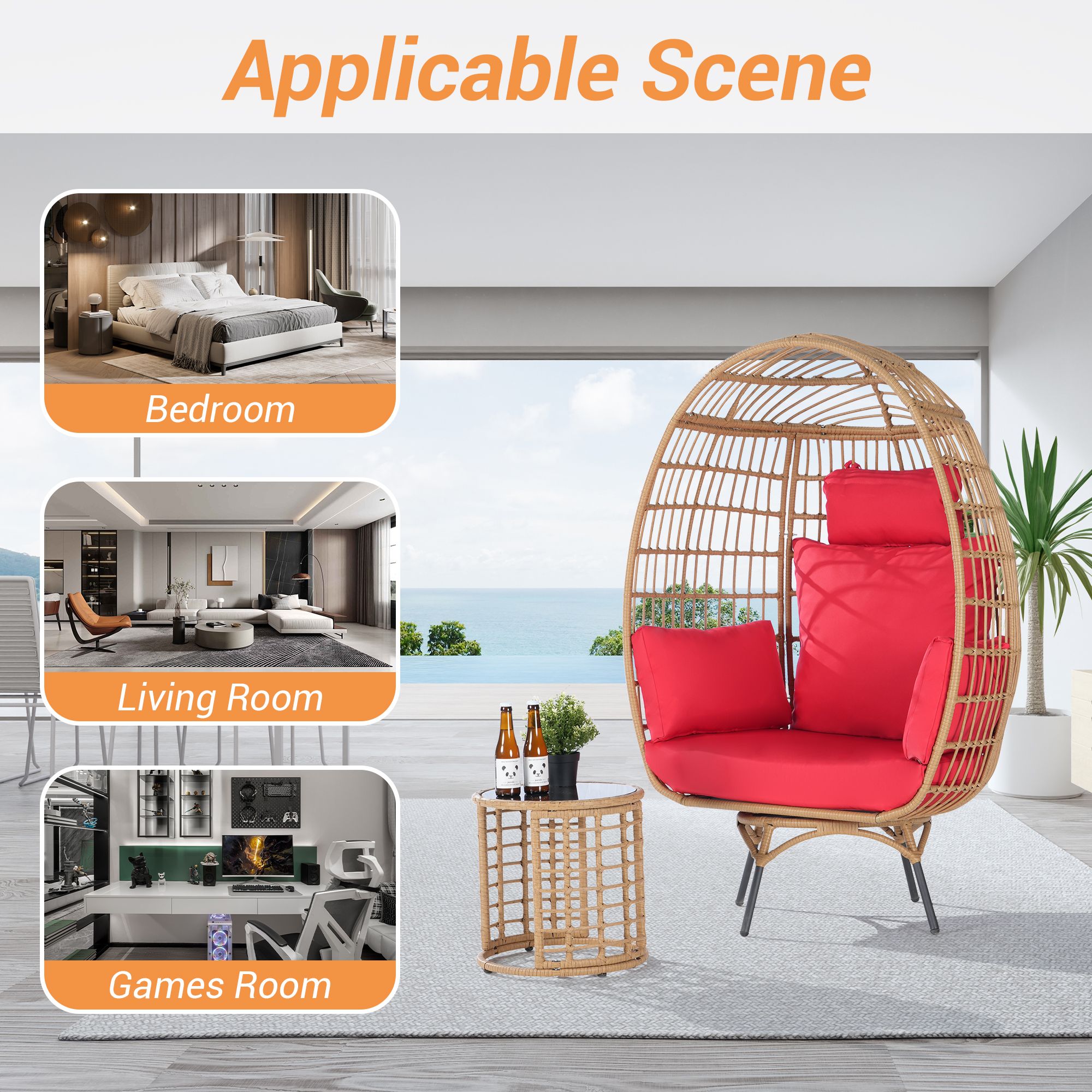 SANSTAR L-RJDC57RD-AC Patio-Conversation-Sets - View #8