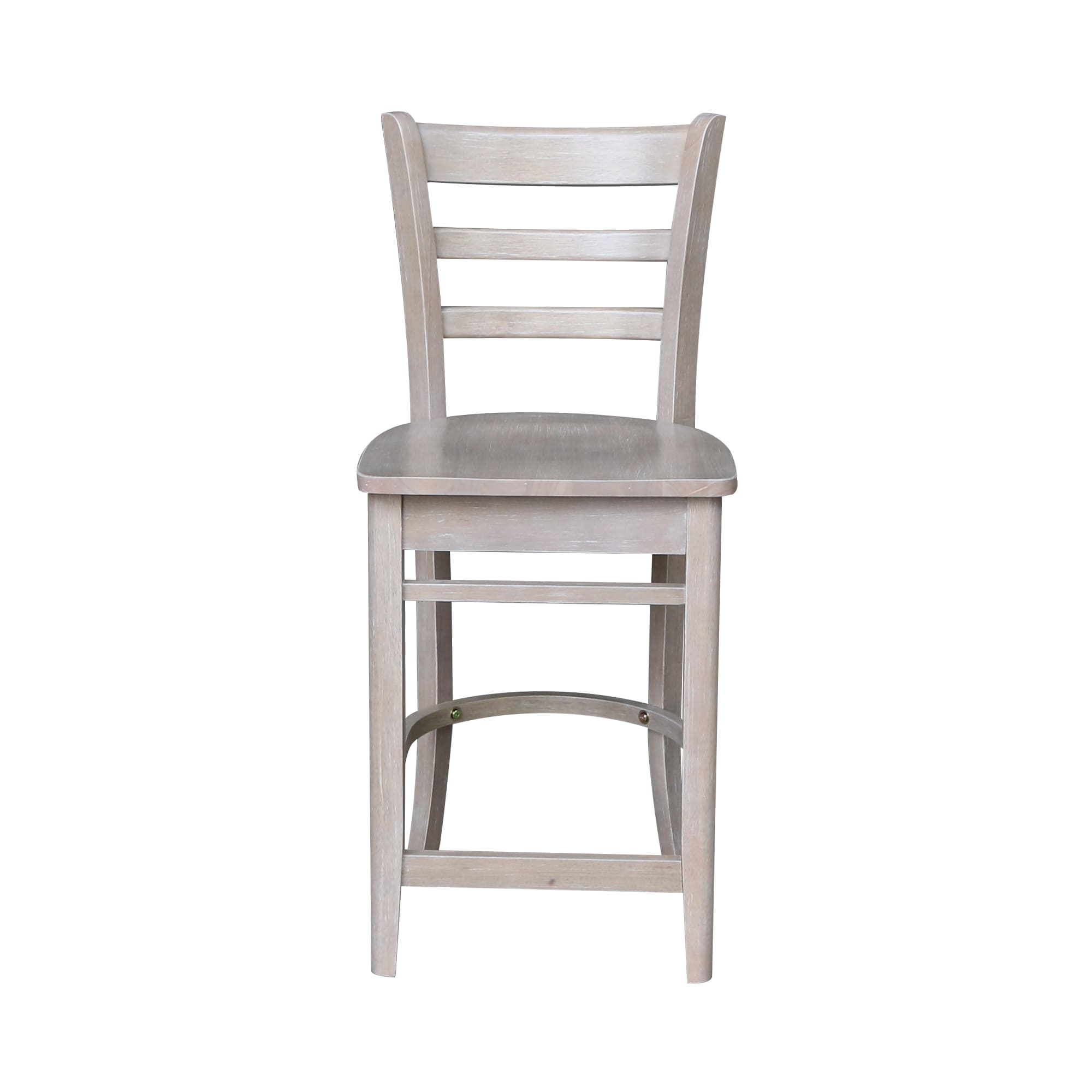 Emily 41" Gray Solid Wood Counter Height Barstool