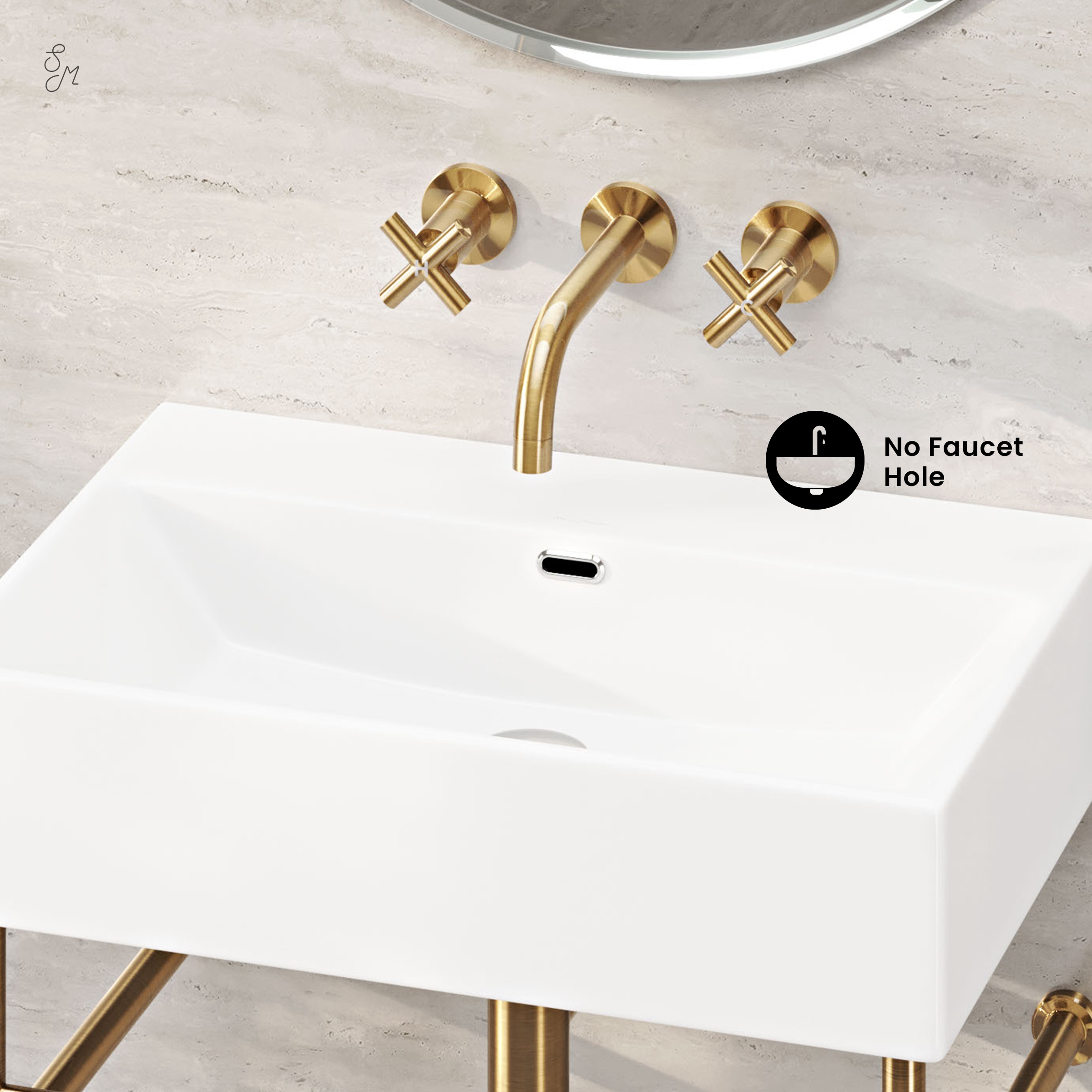 Swiss Madison SM-25-CSREI01BG-0 Console-Sinks - View #4