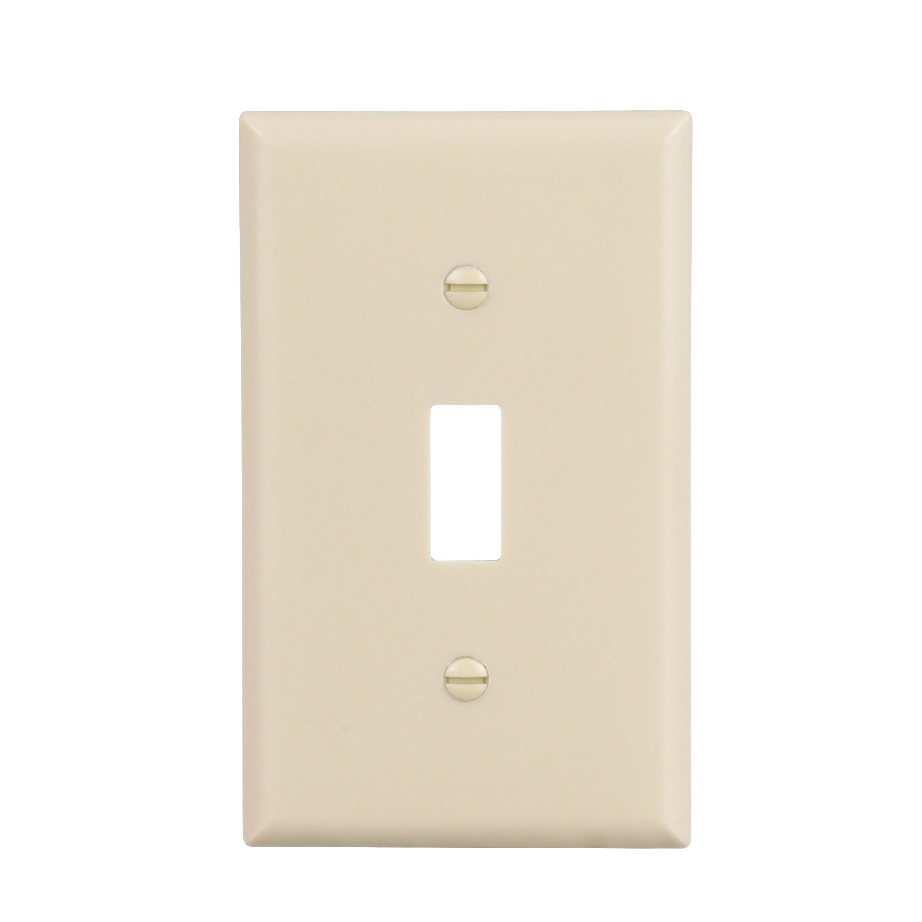 Eaton 1-Gang Standard Size Ivory Thermoplastic Indoor Toggle Wall Plate ...