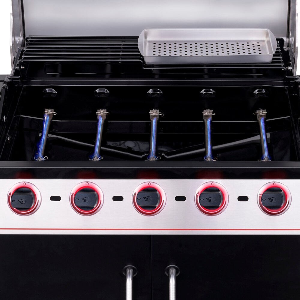 Char Broil Black and Stainless 5 Burner Liquid Propane Infrared