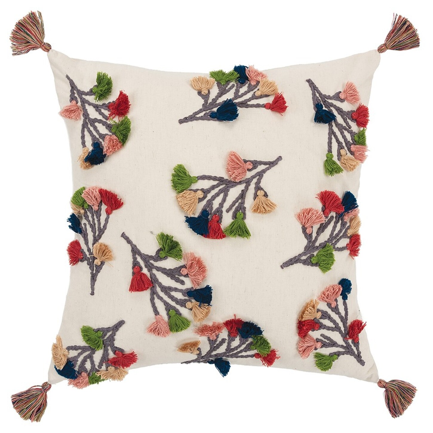 HomeRoots 4000403405 20-in x 20-in Multi Square Indoor Decorative Pillow