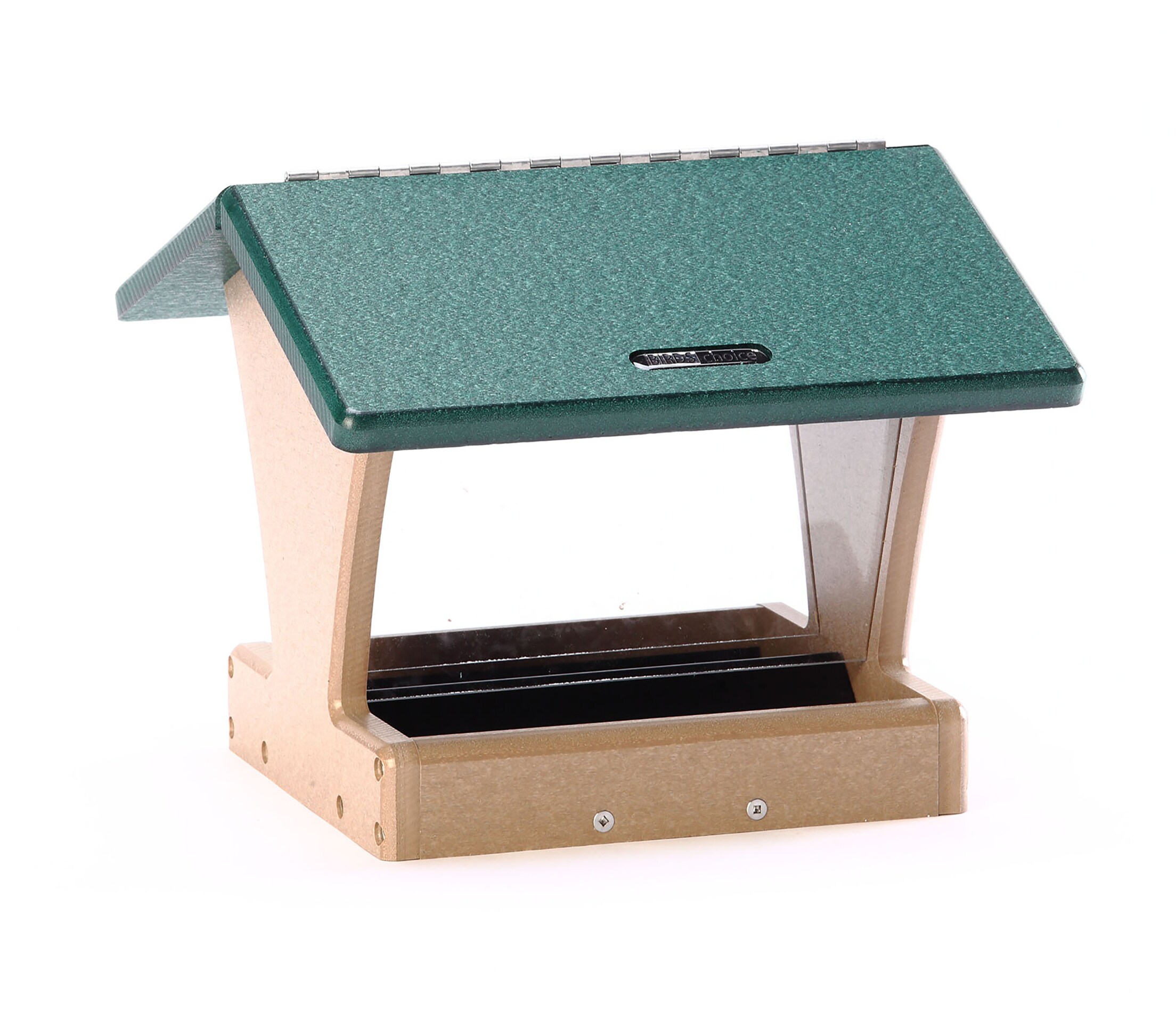 BIRDS CHOICE SN200 4 Qt 2-Sided Hopper(Recycled) Green Recycled Poly-lumber Hanging Hopper Bird Feeder- 9.61-lb Capacity