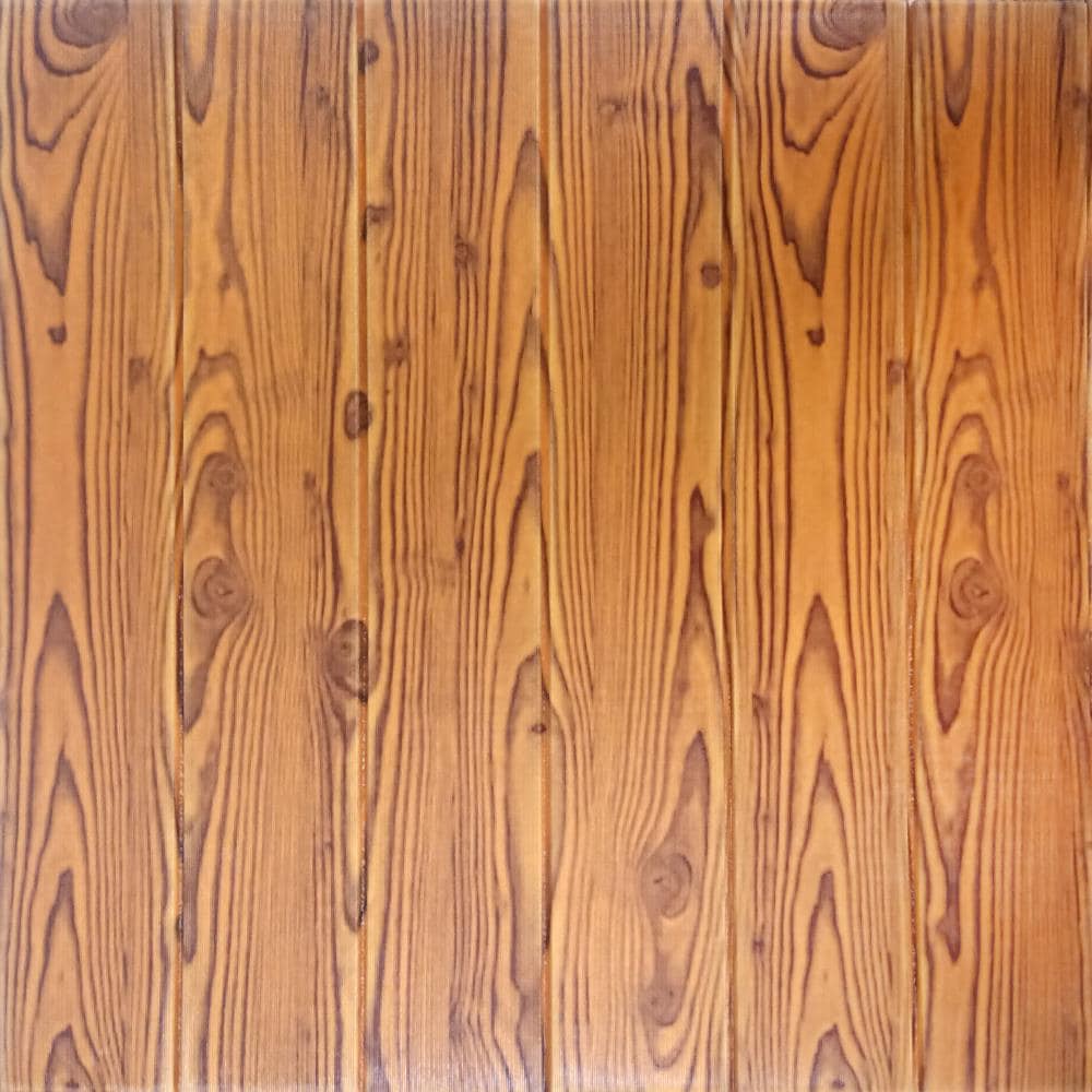 Style Selections 48-in x 96-in Smooth Santa Fe Hickory Hardboard Wall Panel  in the Wall Panels department at