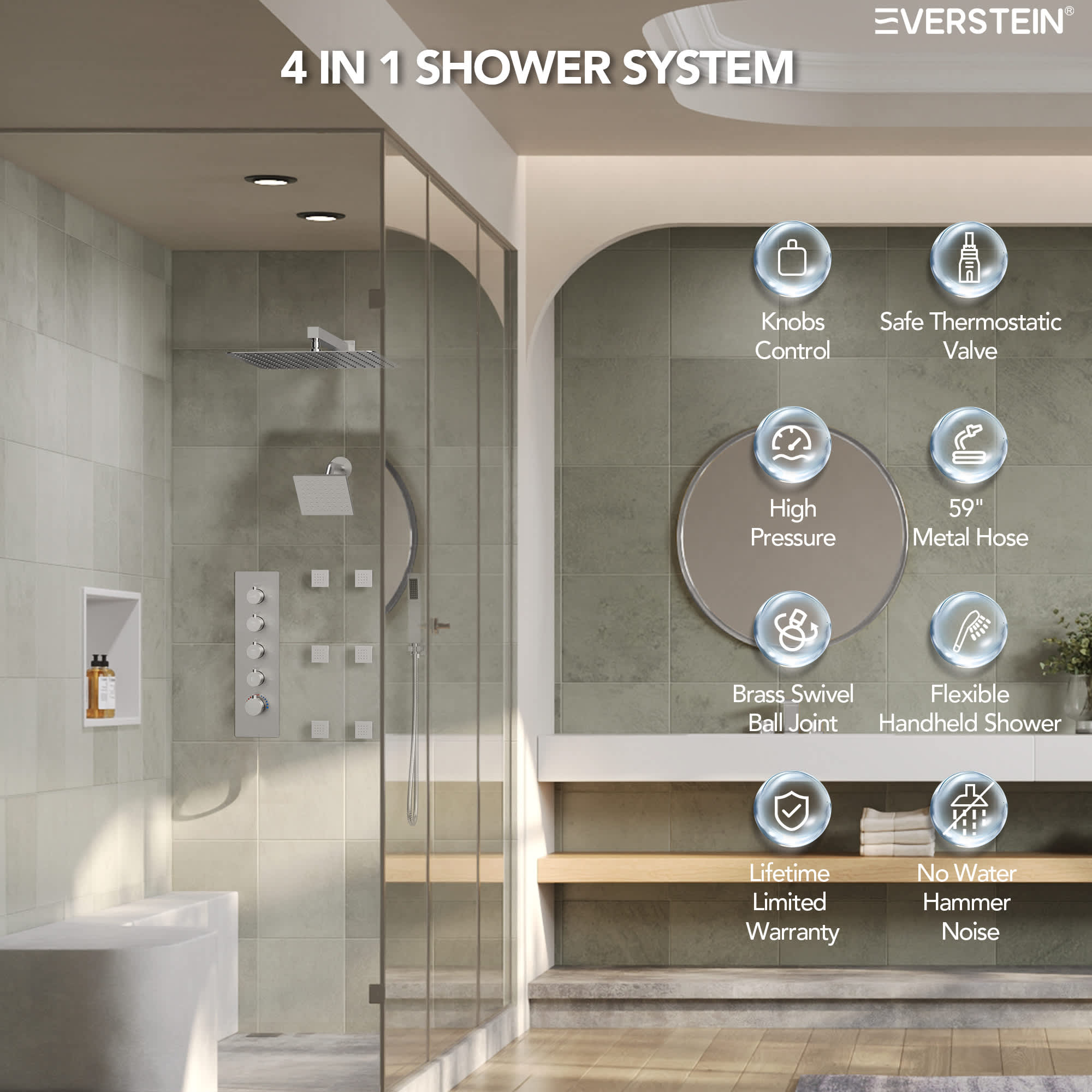 EVERSTEIN SFS-1064-NK16 Tub-Shower-Faucets - View #2