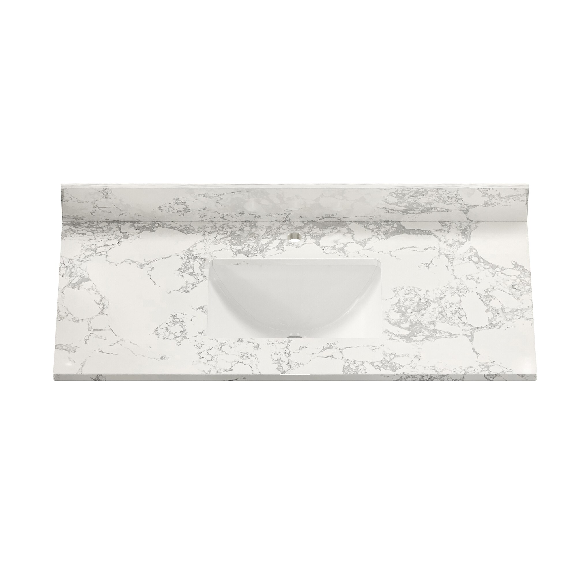 CASAINC MTL-50921985 43-Inches x 22-Inches Carrara white Engineered marble Undermount Single sink 1-Hole Bathroom Vanity Top