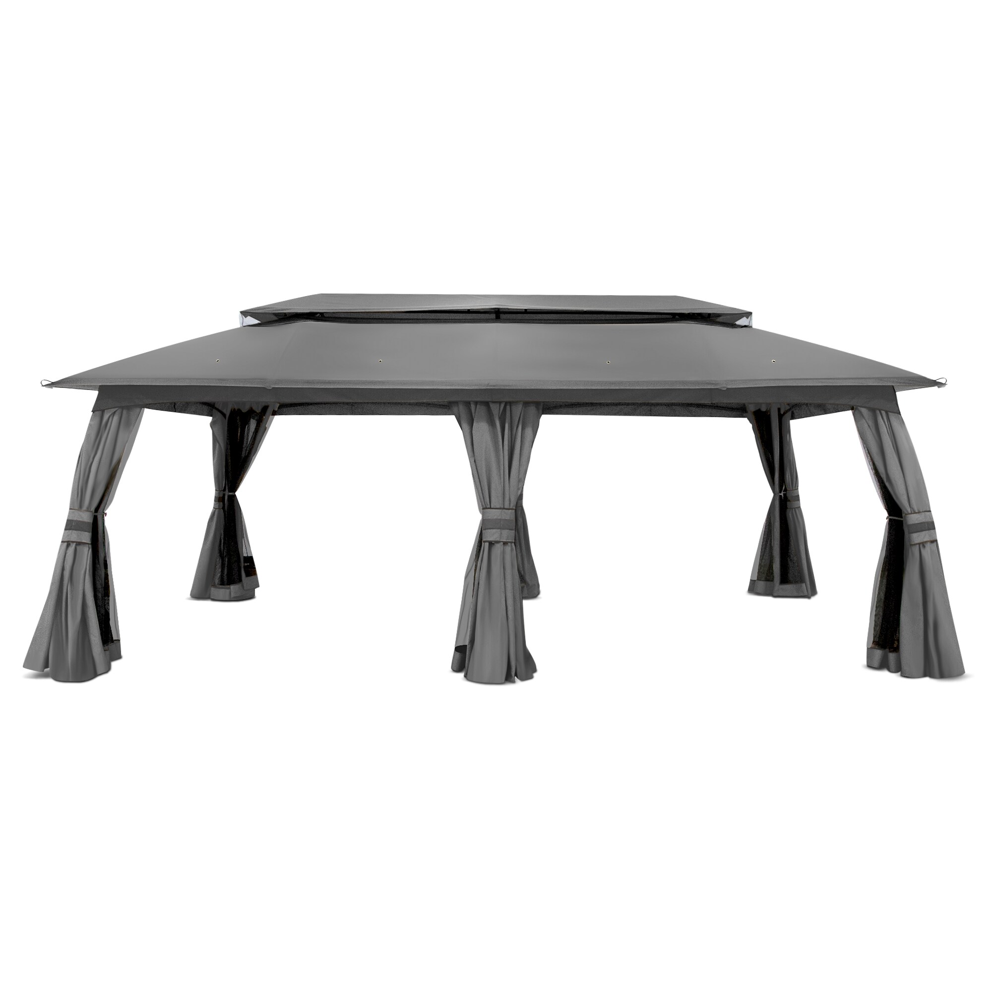 Gardenbee HGL-J23-GRY Wood-Resin-Gazebos - View #2