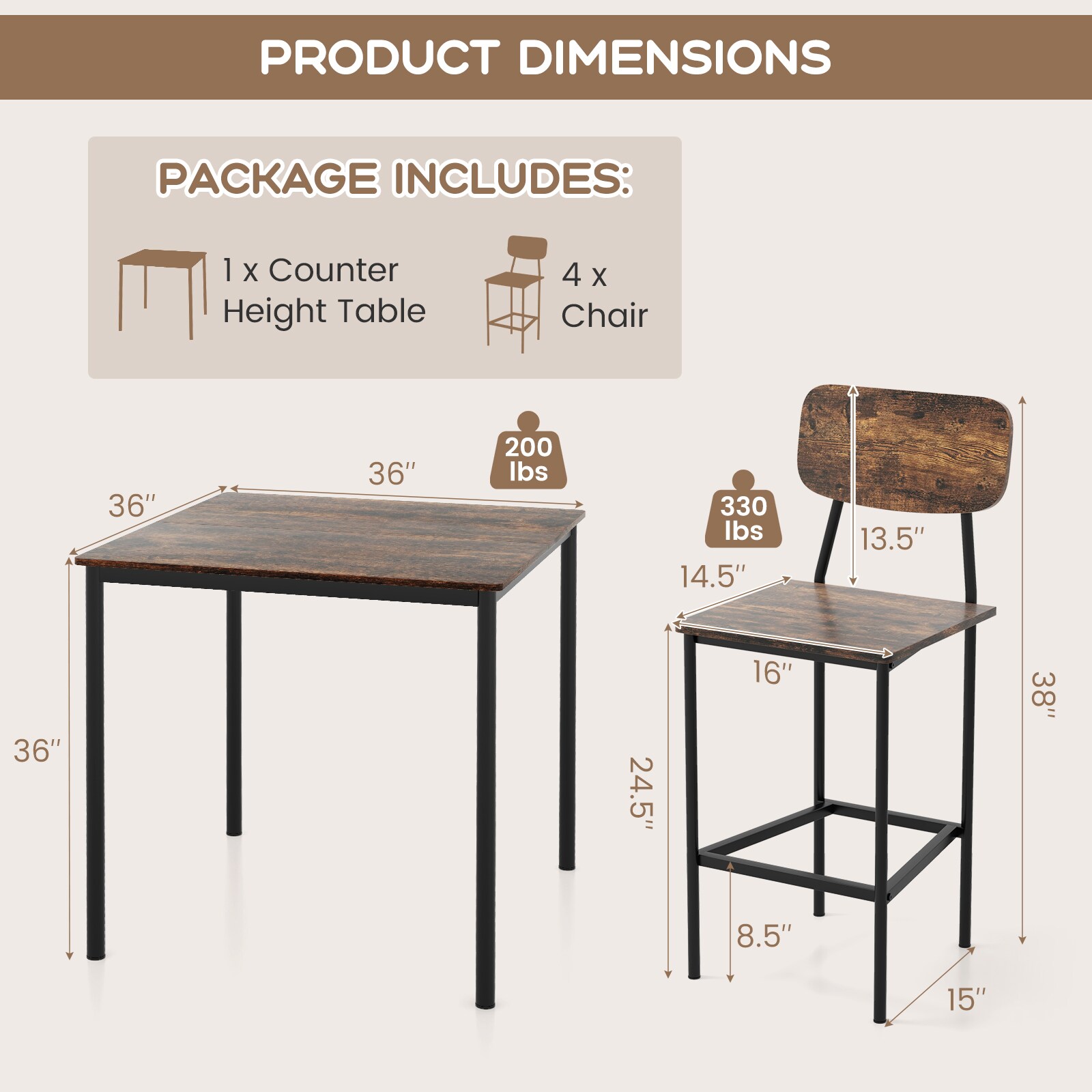 Slickblue D-CO-FC18145CK Dining-Sets - View #5