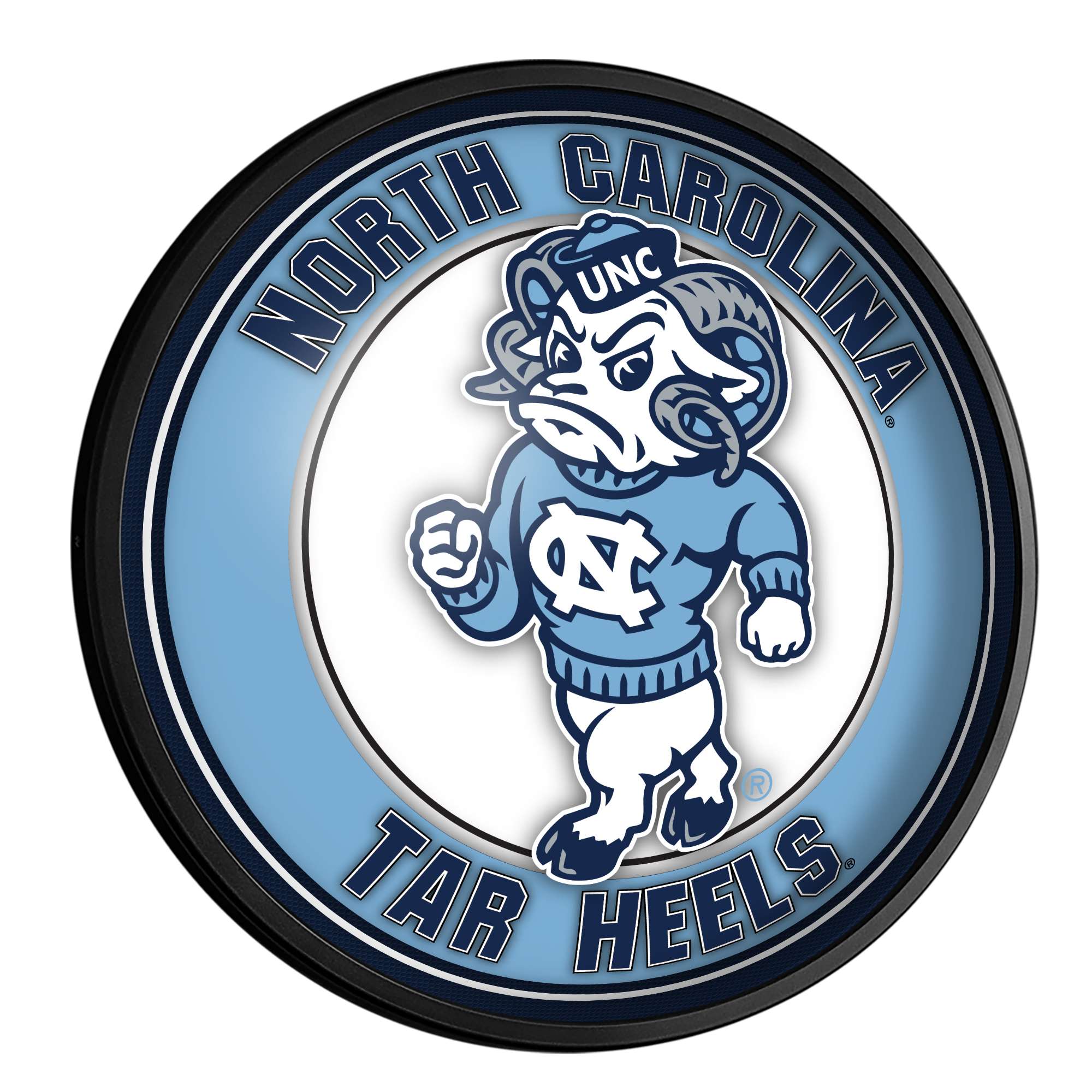 The Fan-Brand NCNCTH-130-02 North Carolina Tar Heels Slimline Wall Lights 18-in Constant LED Game room Lighted Sign