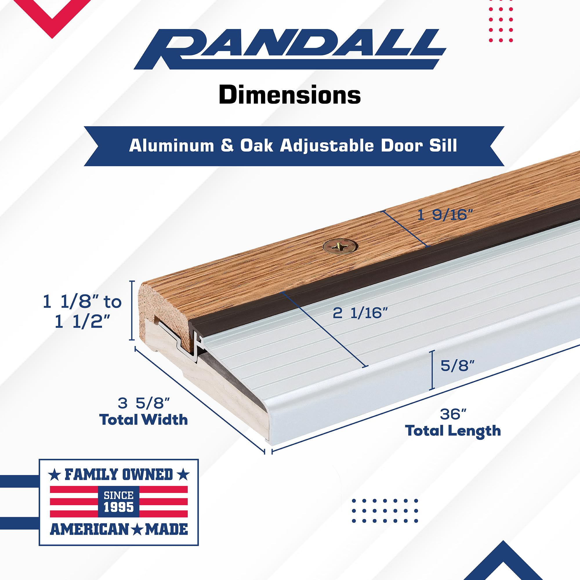 Randall Manufacturing Co., Inc AW-350 Oak and Aluminum Adjustable ...