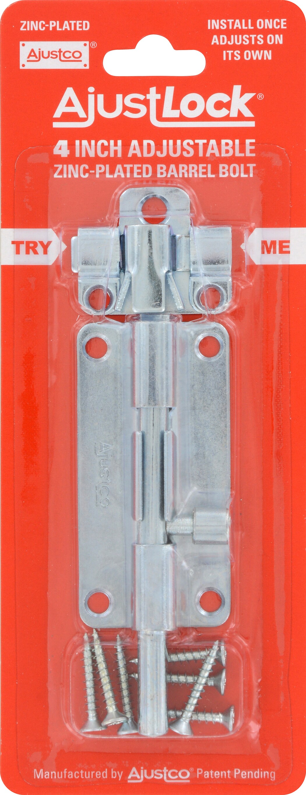 Hillman 321066 4-in Zinc Steel Barrel Bolt