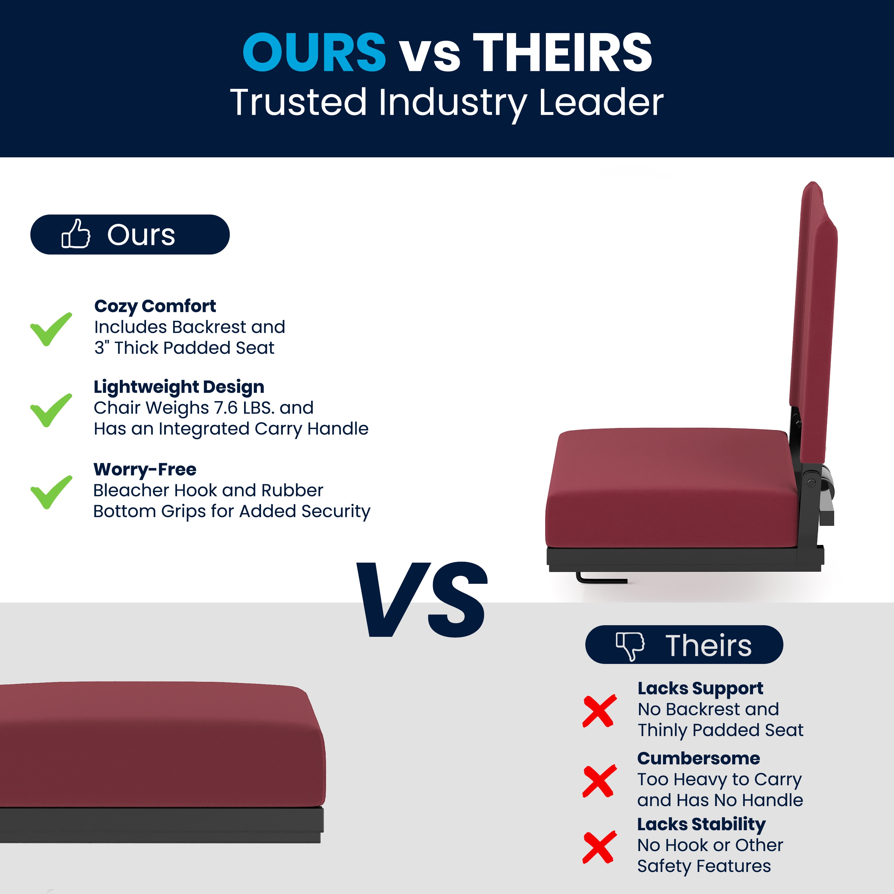 Flash Furniture 889142965947 Bleacher-Cushions - View #5